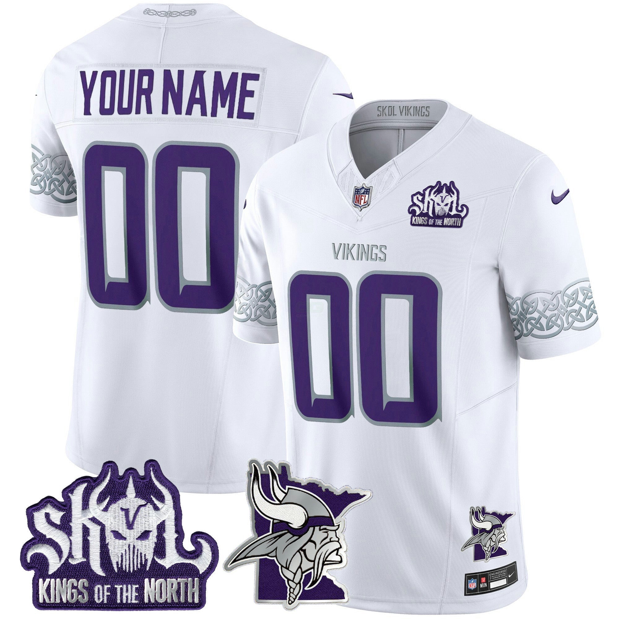 Camisa NFL Minnesota 2024 Winter Warrior Skol Patch Vapor Limited Jersey V2