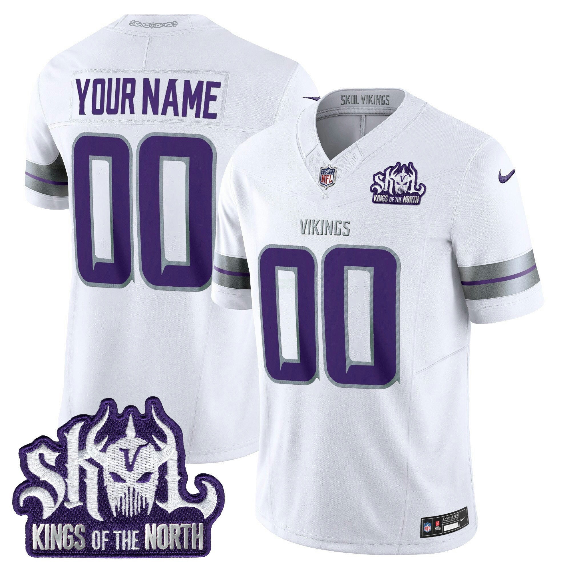 Camisa NFL Minnesota 2025 Winter Warrior Skol Patch Vapor Limited Jersey
