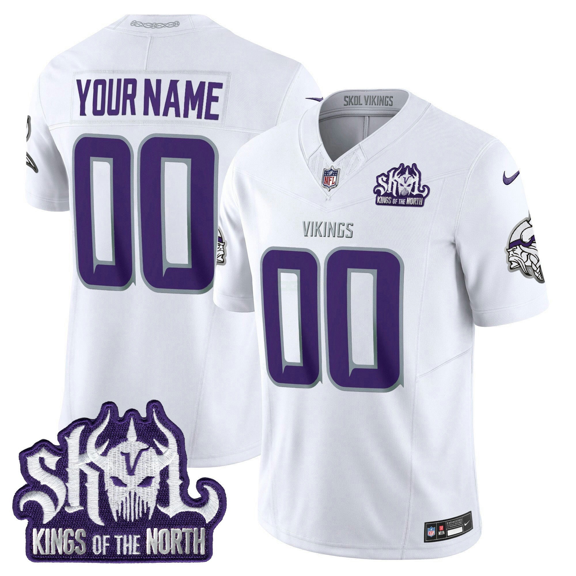 Camisa NFL Minnesota 2025 Winter Warrior Skol Patch Vapor Limited Jersey