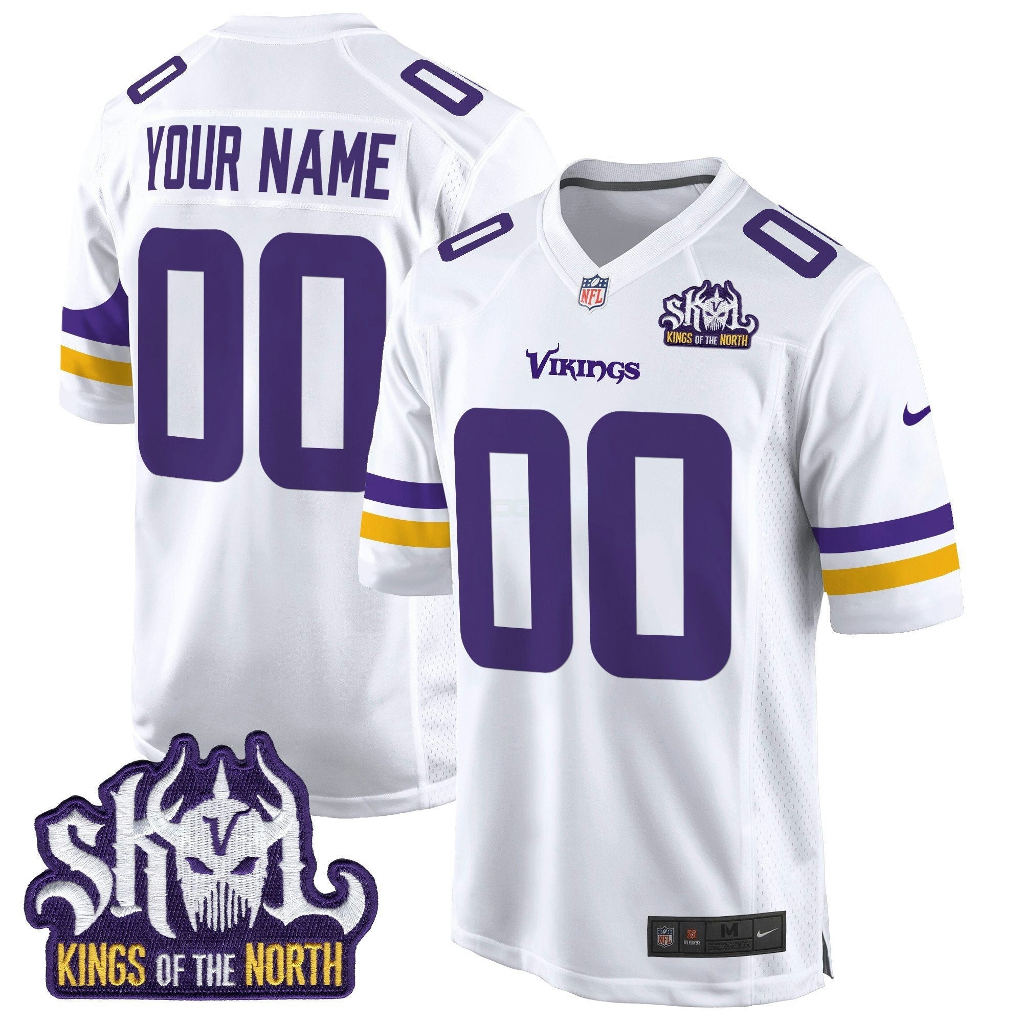 Camisa NFL Minnesota King Of The North Patch Game Jersey
