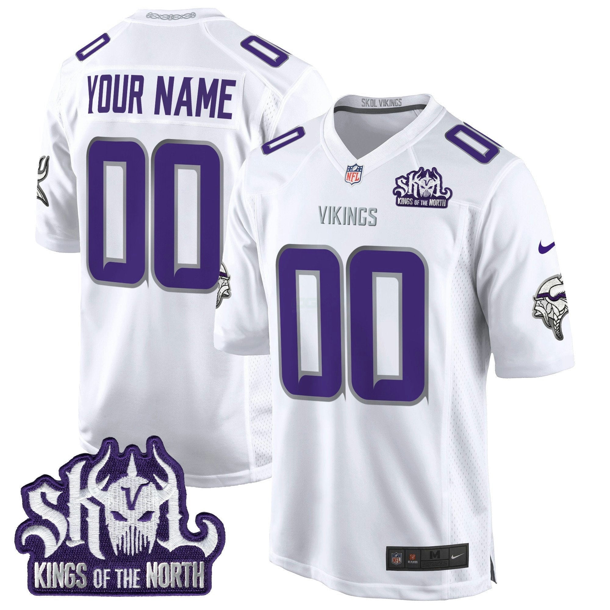 Camisa NFL Minnesota King Of The North Patch Game Jersey