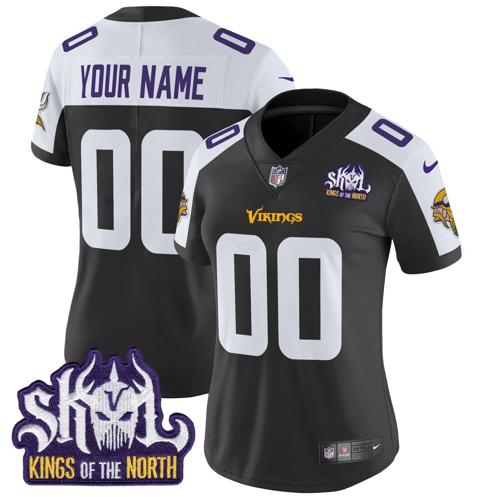 Camisa NFL Minnesota Kings Of The North Patch Vapor Limited Jersey