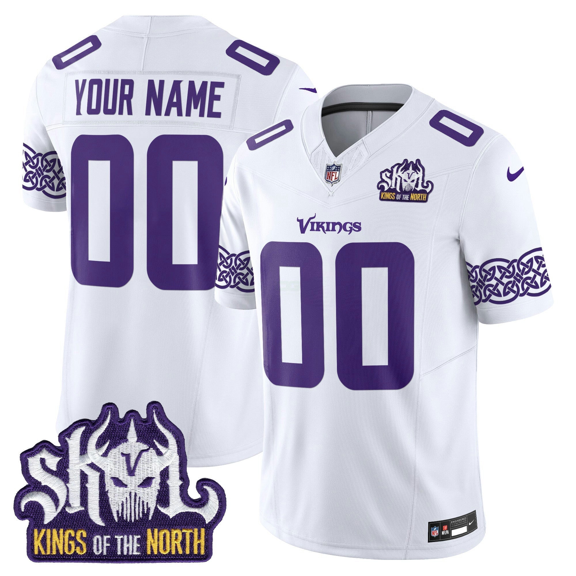 Camisa NFL Minnesota Kings Of The North Patch Vapor Limited Jersey V2