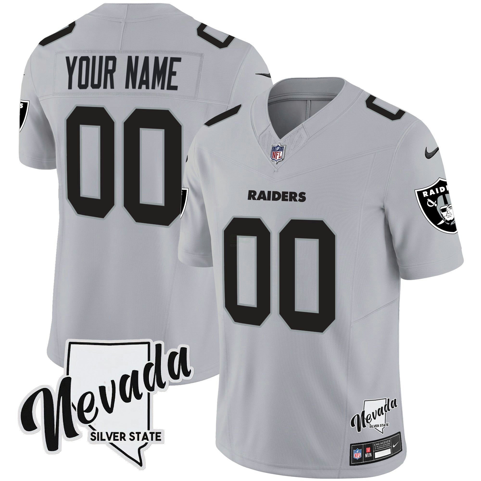 Camisa NFL Nevada Silver State Patch Vapor Jersey V2