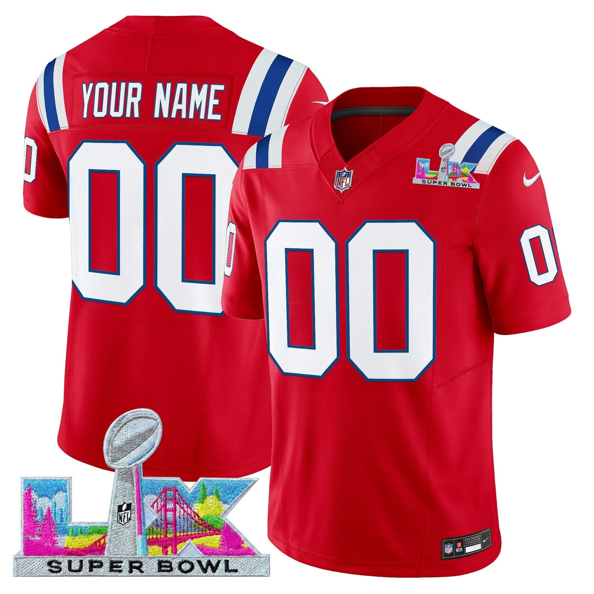 Camisa NFL New England Super Bowl LX Vapor Limited Jersey
