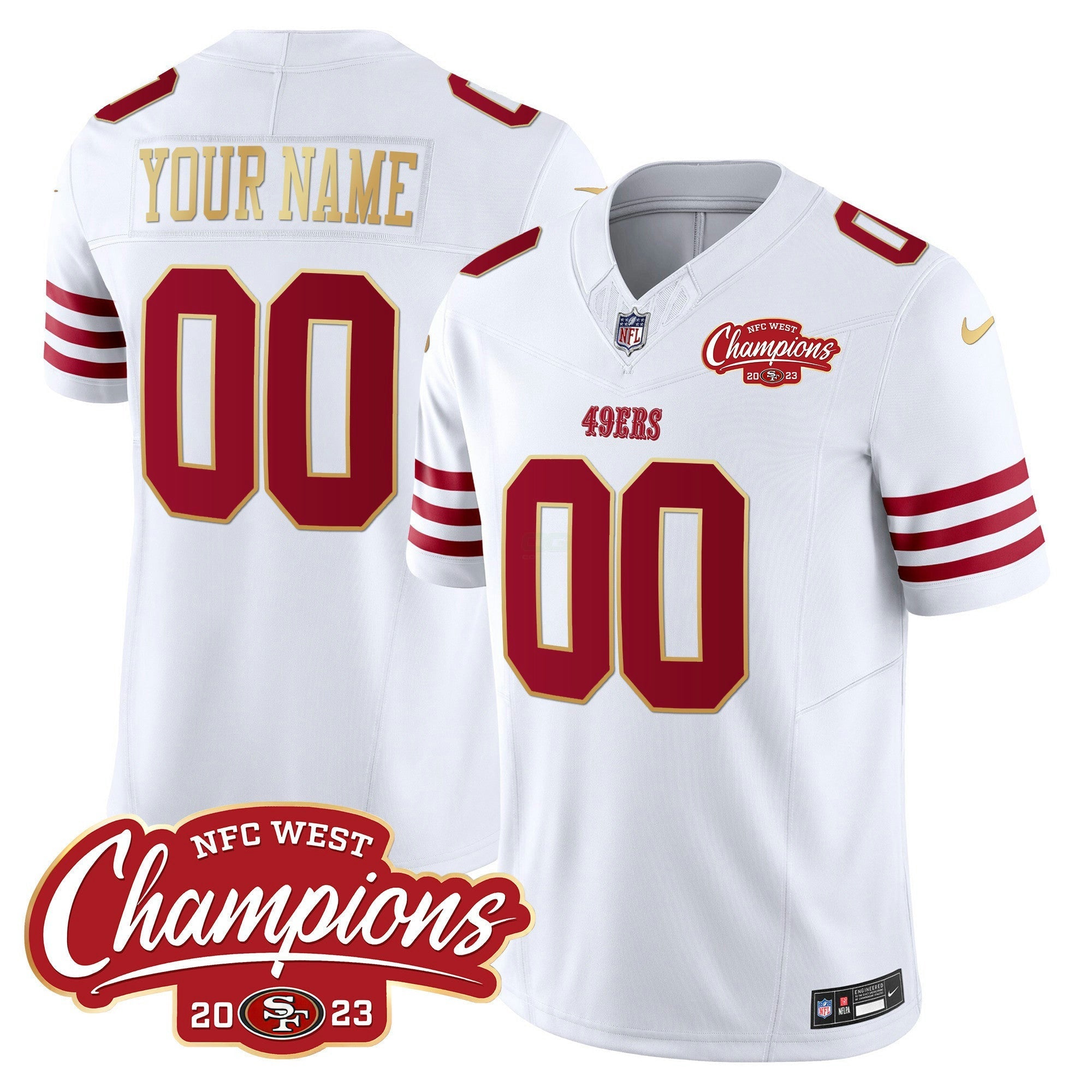 Camisa NFL NFC West Champions Dourada Trim Vapor Jersey
