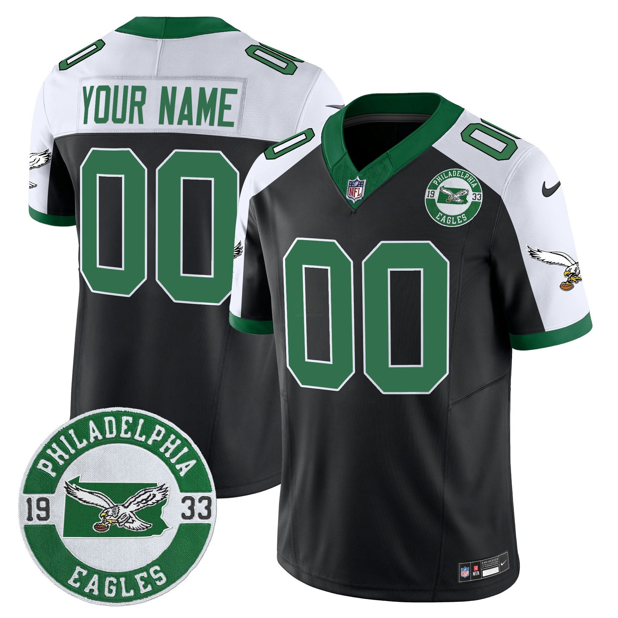 Camisa NFL Philadelphia 2024 Throwback Vapor Limited Jersey – Est. 1933 Patch