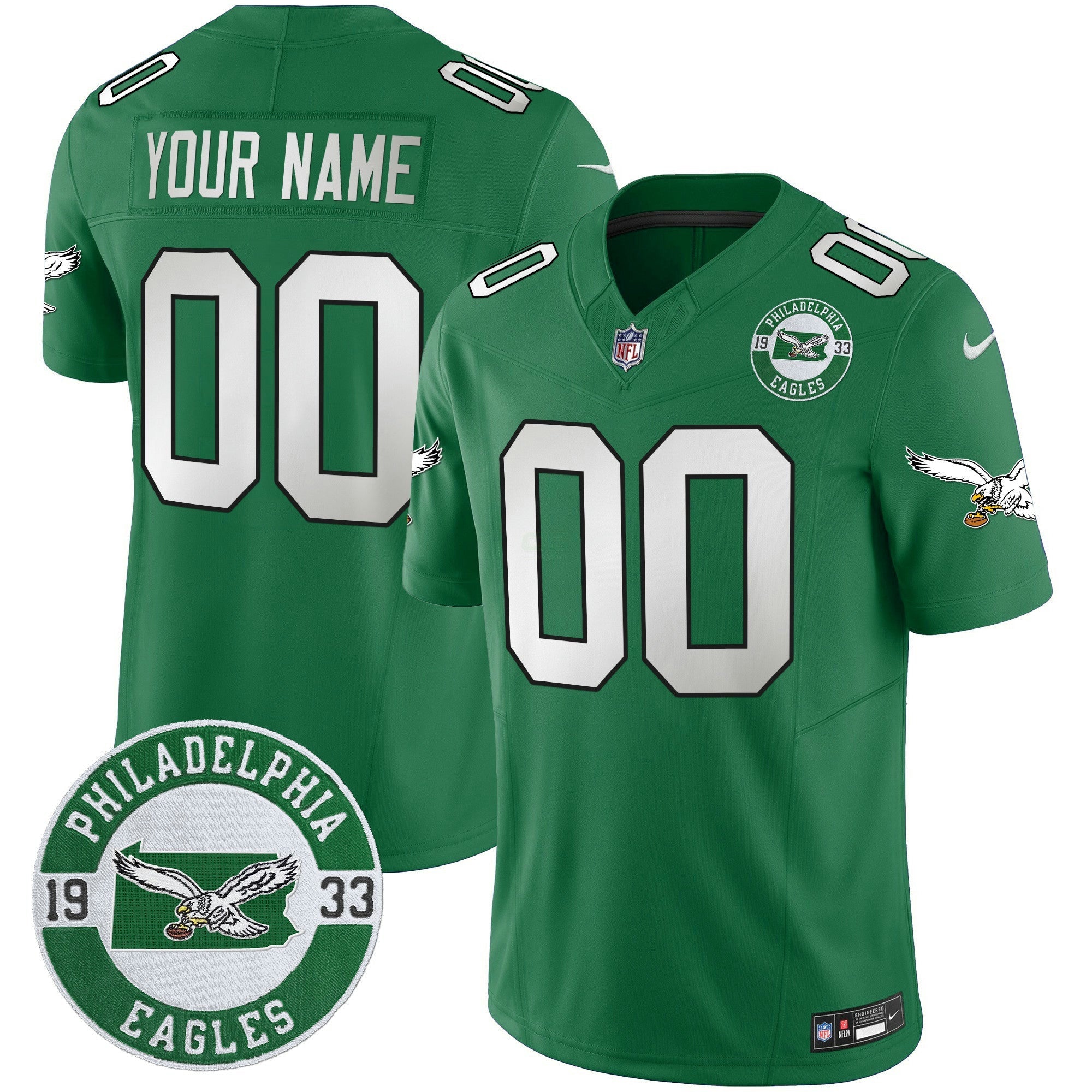 Camisa NFL Philadelphia 2024 Throwback Vapor Limited Jersey – Est. 1933 Patch