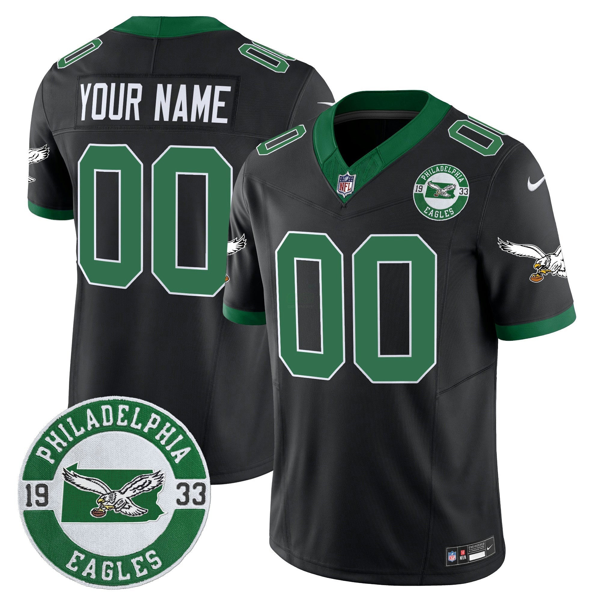 Camisa NFL Philadelphia 2024 Throwback Vapor Limited Jersey – Est. 1933 Patch