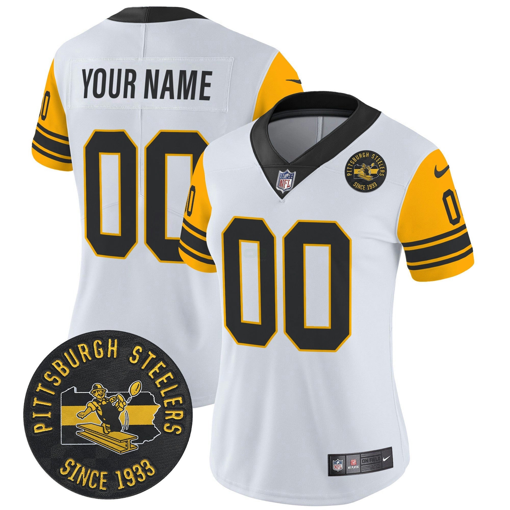 Camisa NFL Pittsburgh Throwback 1962 Vapor Limited Jersey – Est. 1933 Patch