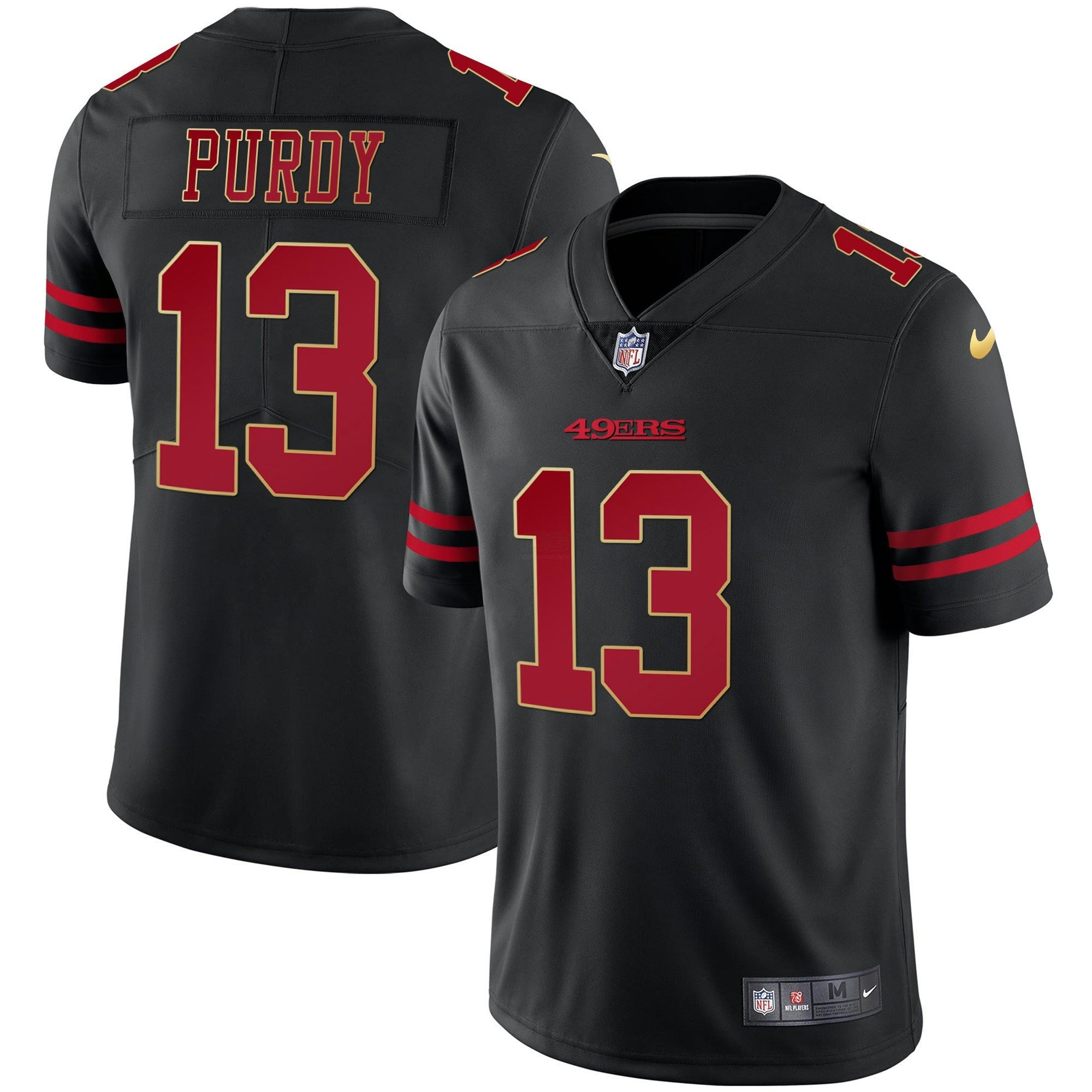 Camisa NFL Preta Dourada Vapor Player Jersey