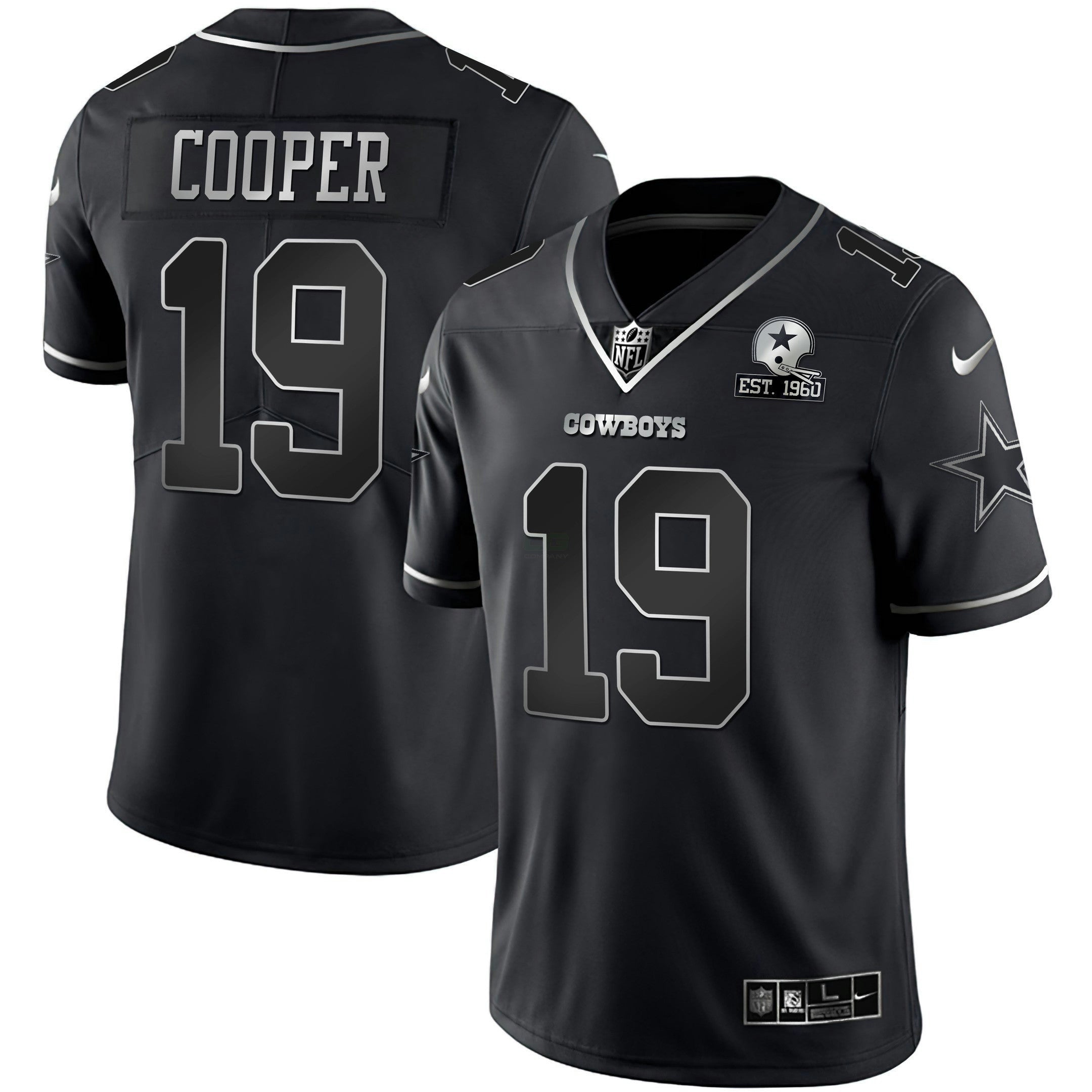 Camisa NFL Preta Prata Vapor Limited Est 1960 Patch