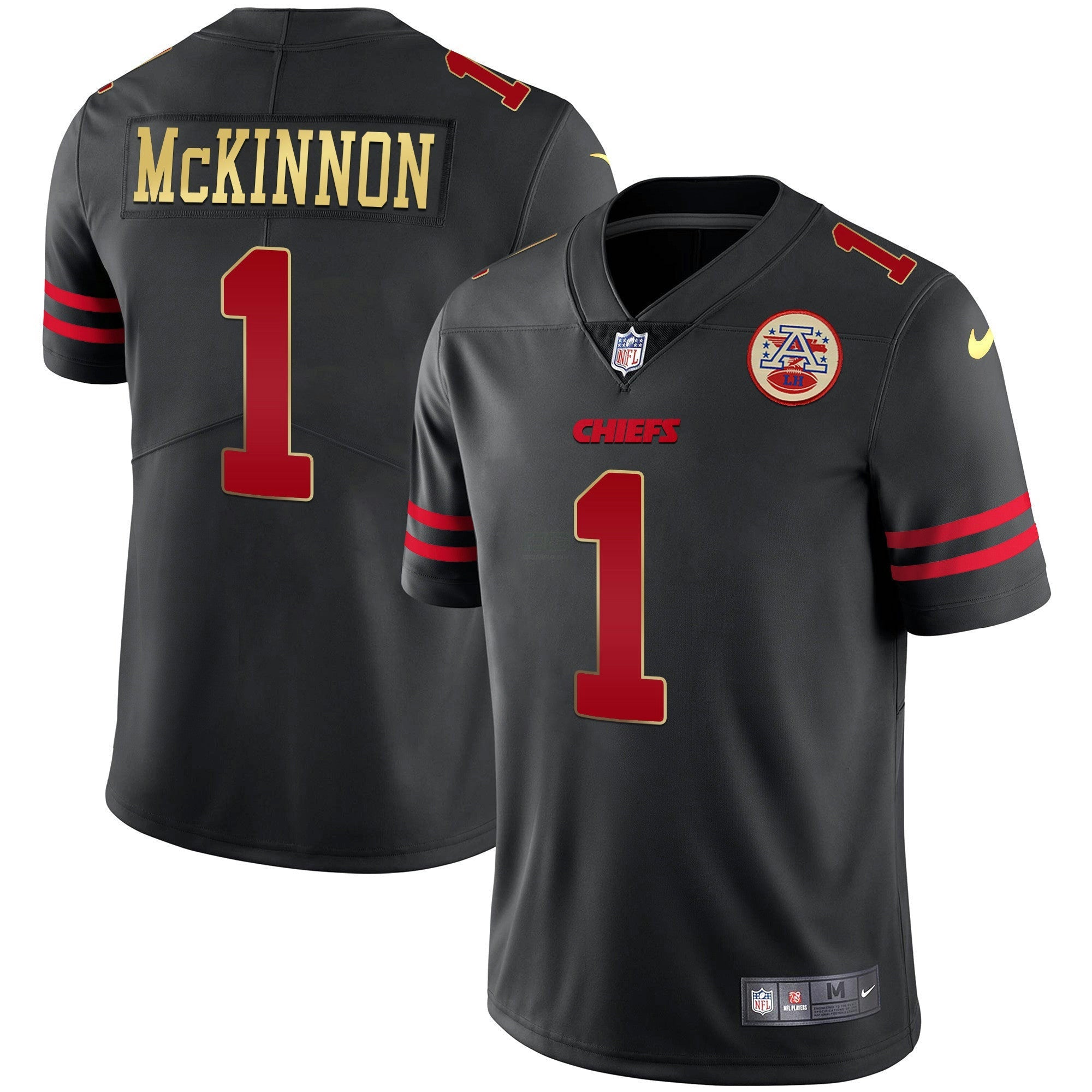 Camisa NFL Preta Vermelha Vapor Jersey