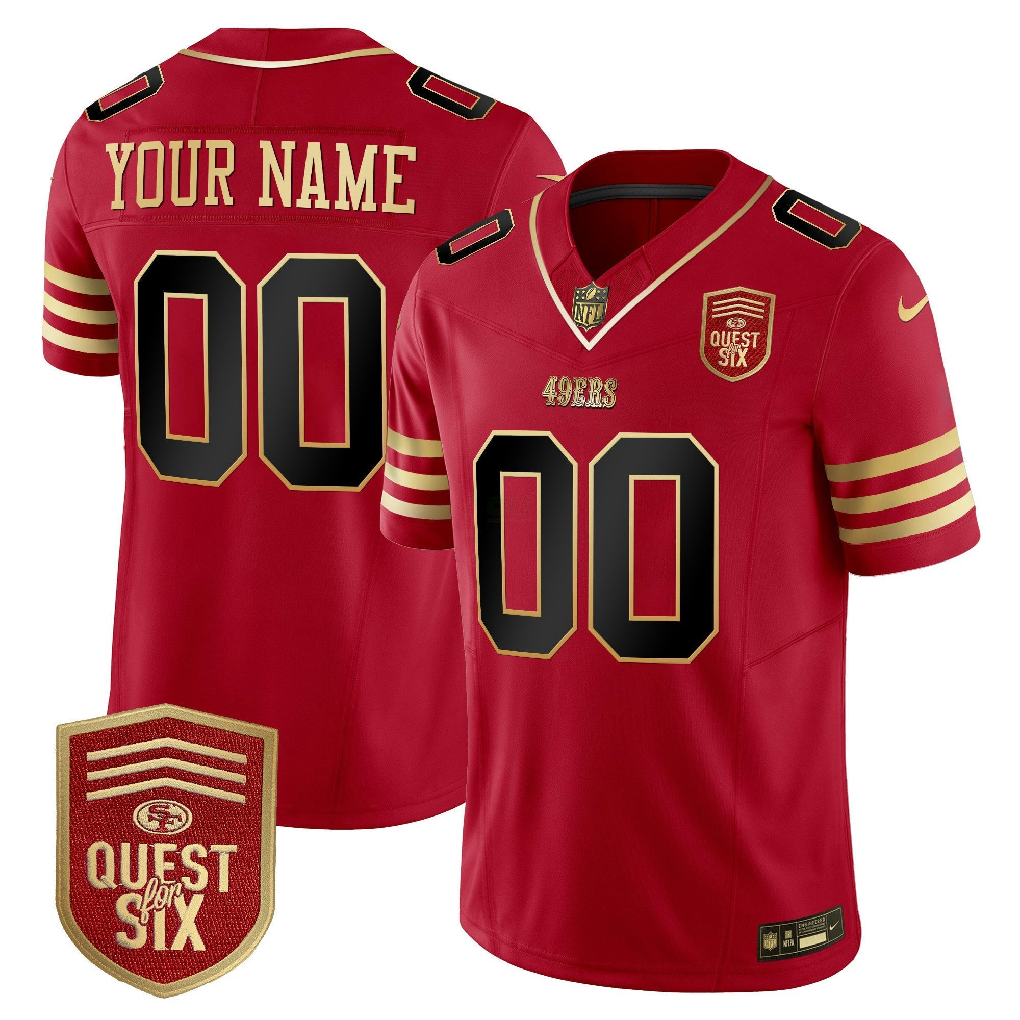 Camisa NFL Quest For Six Patch Vapor Limited Jersey