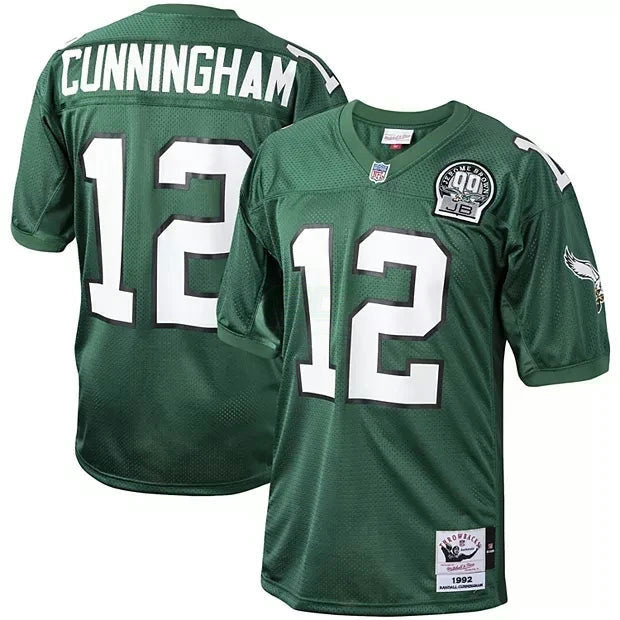 Camisa NFL Randall Cunningham Philadelphia Throwback Jerome Brown Patch Jersey - Verde