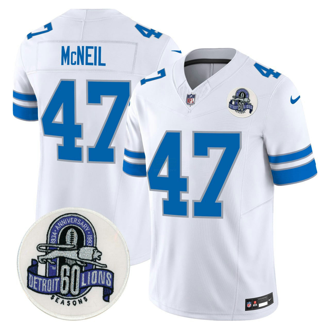Camisa NFL Ryan McNeil Detroit 1993 Throwback Jersey