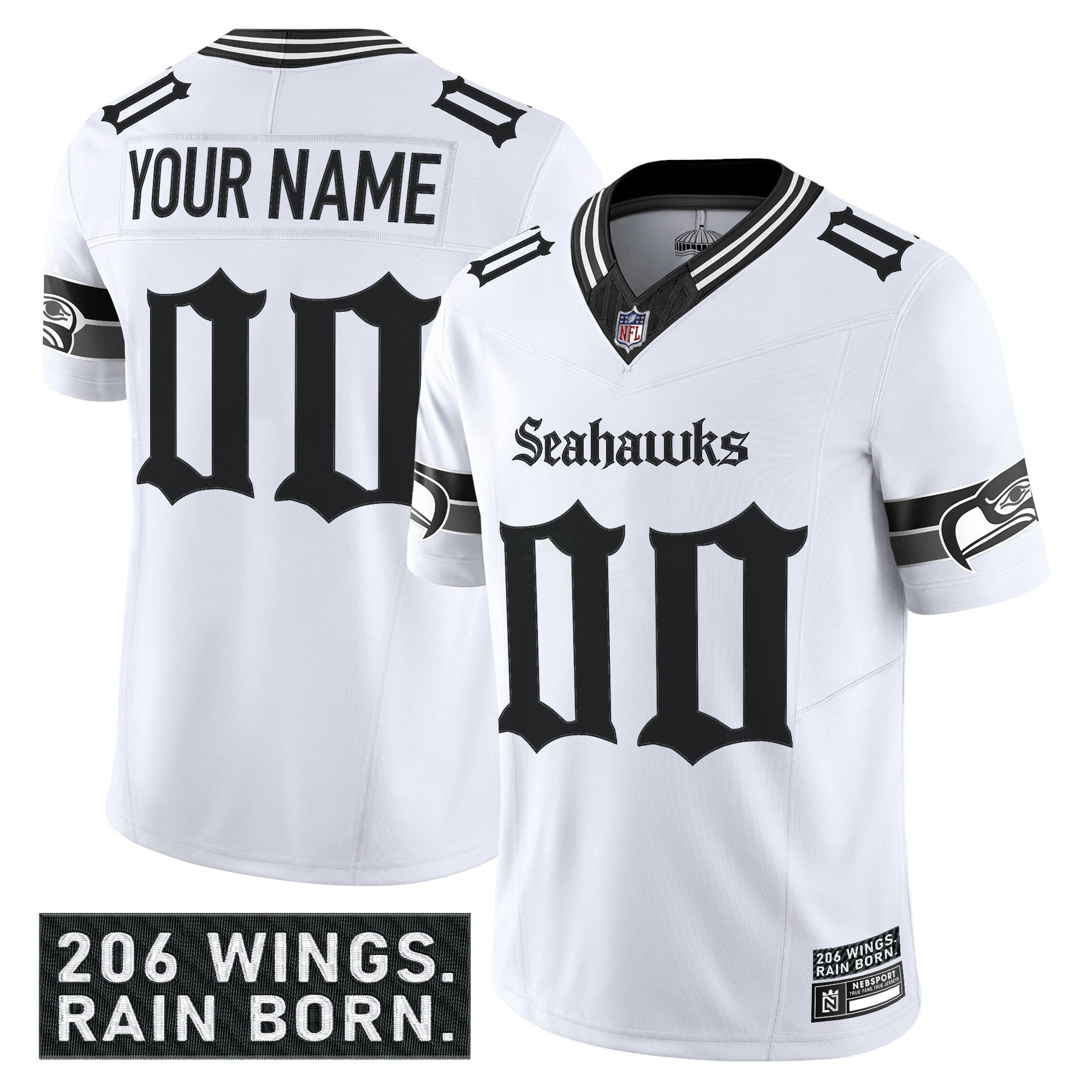 Camisa NFL Seattle ‘Gothic Rain City Shadows Edition’ Vapor Limited Jersey