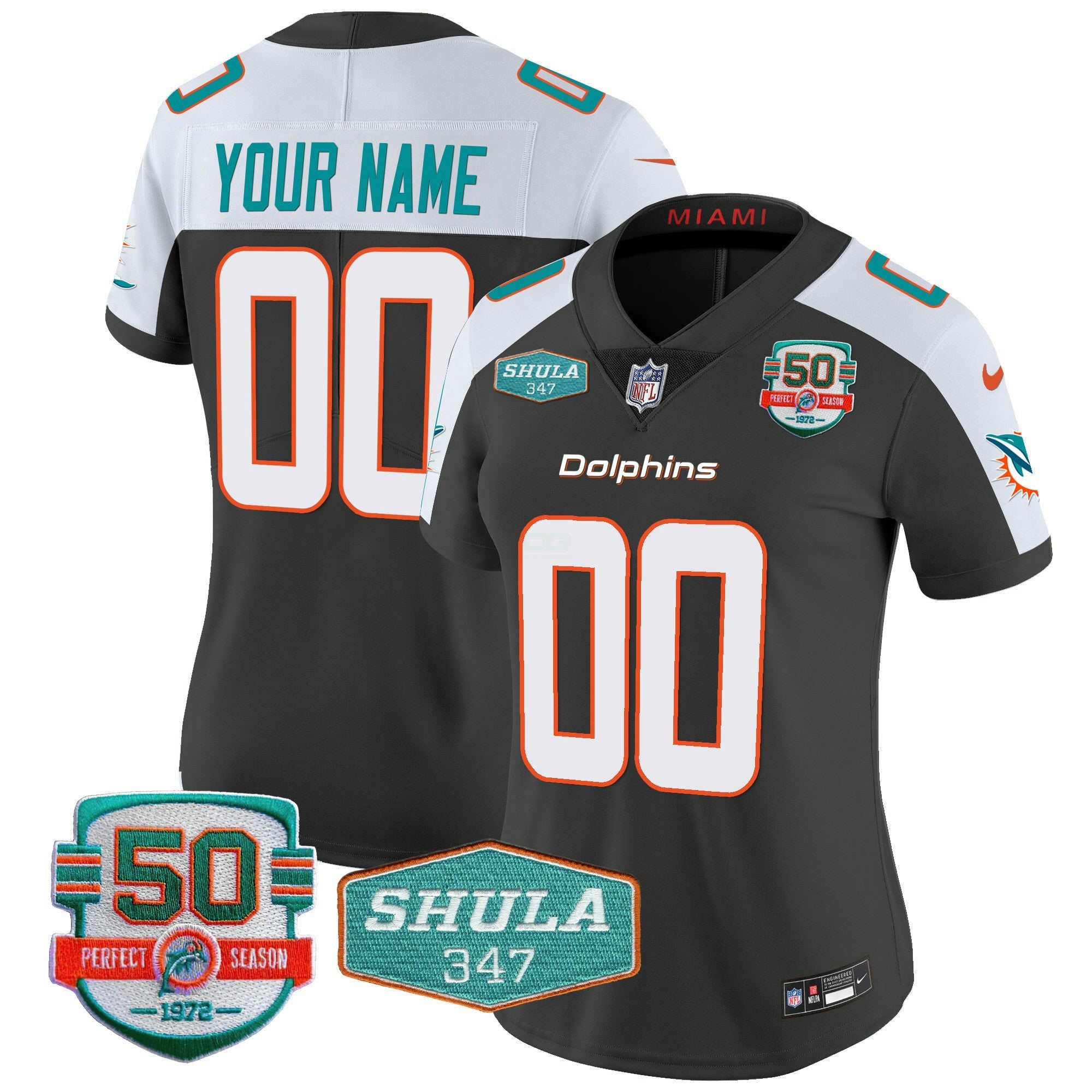Camisa NFL Shula 347 Patch Vapor Jersey