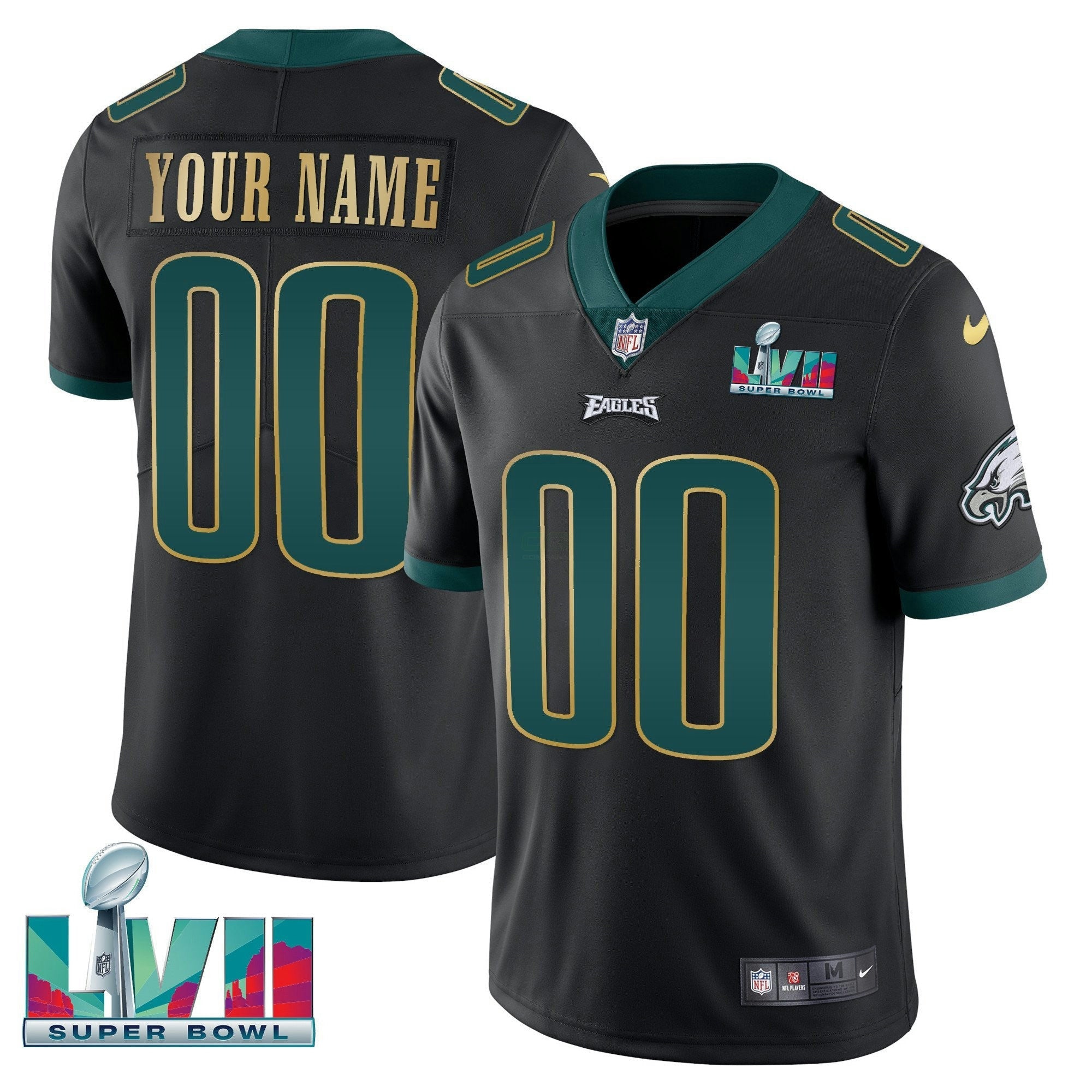 Camisa NFL Super Bowl Custom Patch Vapor Jersey