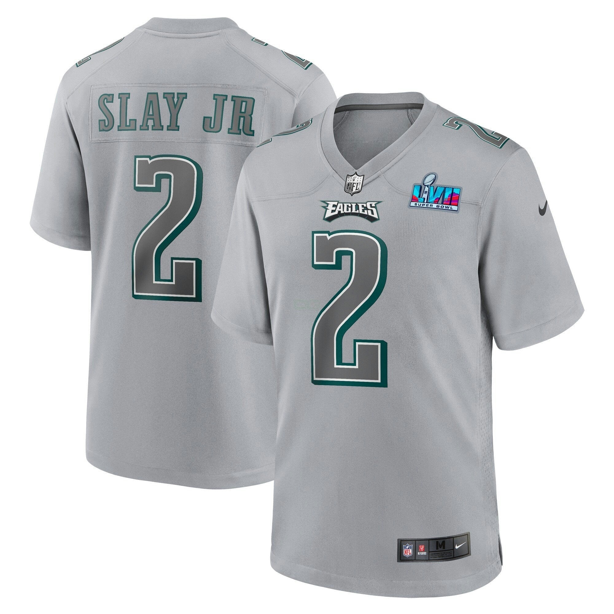 Camisa NFL Super Bowl LVII Patch Atmosphere Game Jersey – Cinza