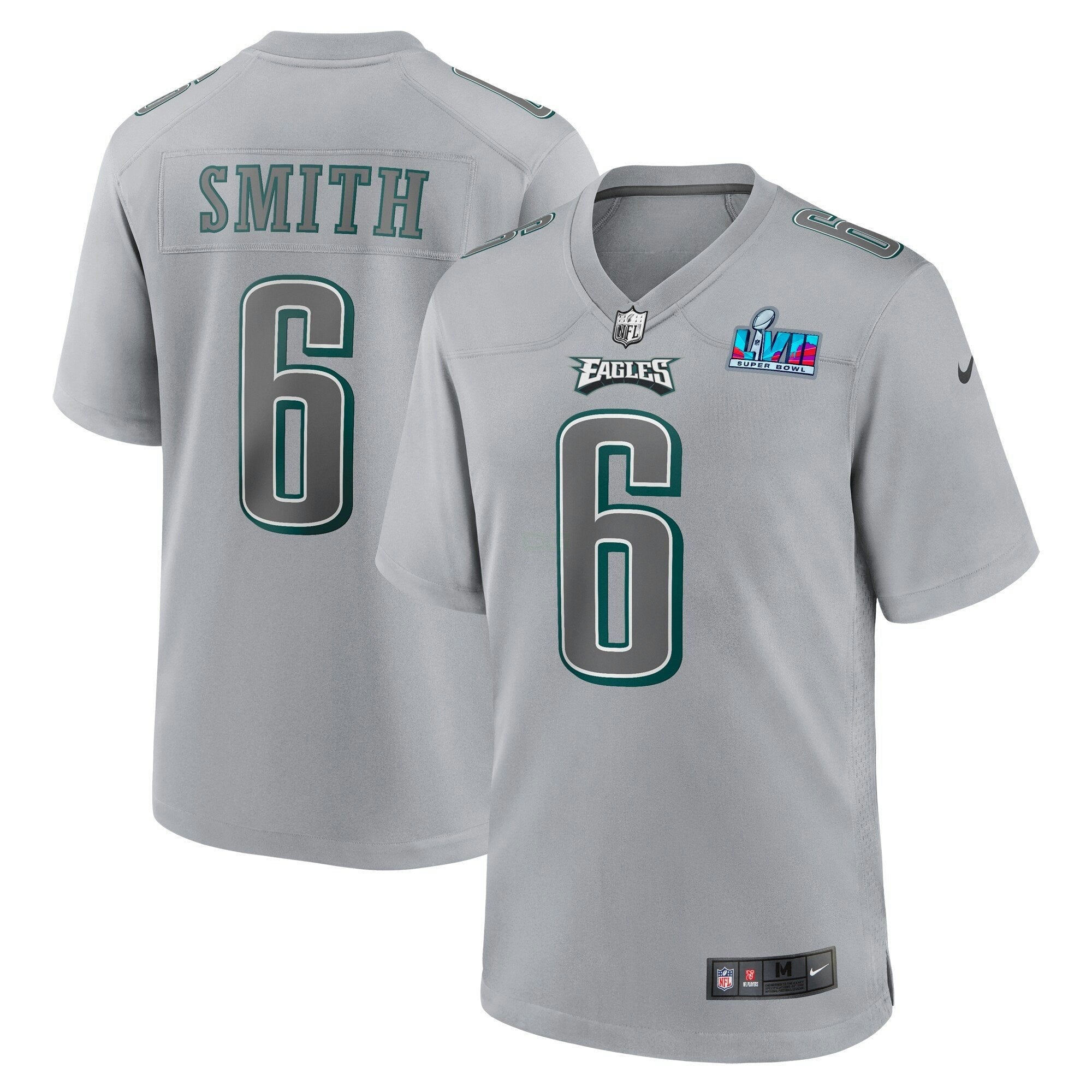 Camisa NFL Super Bowl LVII Patch Atmosphere Game Jersey – Cinza