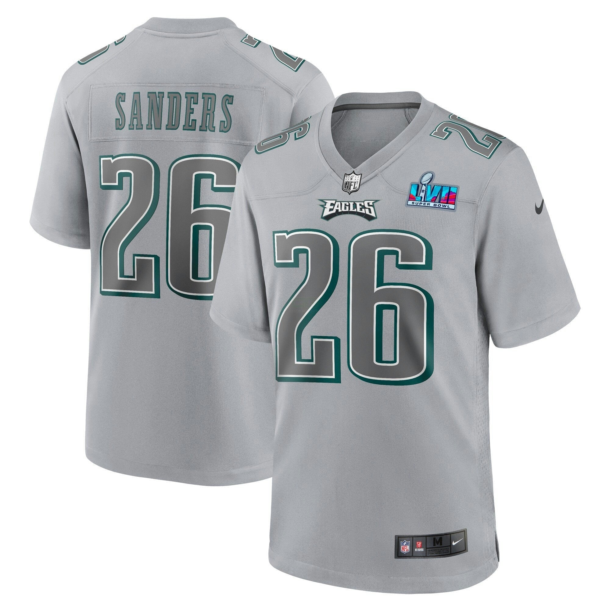 Camisa NFL Super Bowl LVII Patch Atmosphere Game Jersey – Cinza