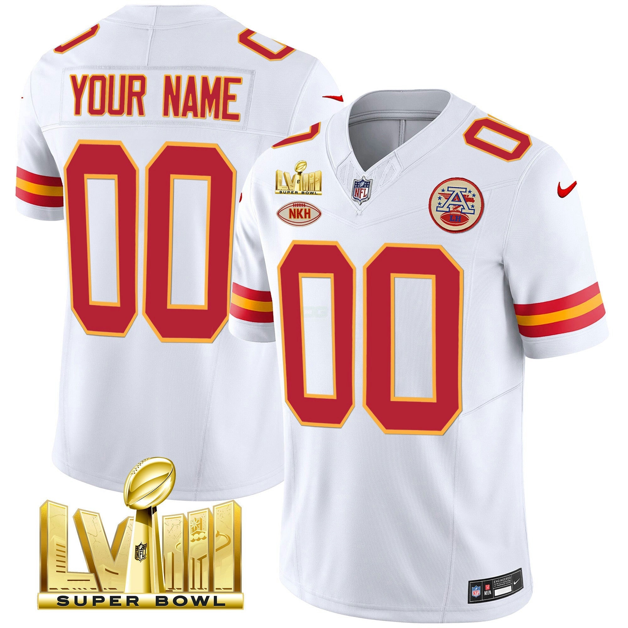 Camisa NFL Super Bowl LVIII Dourada Patch Vapor Jersey V2