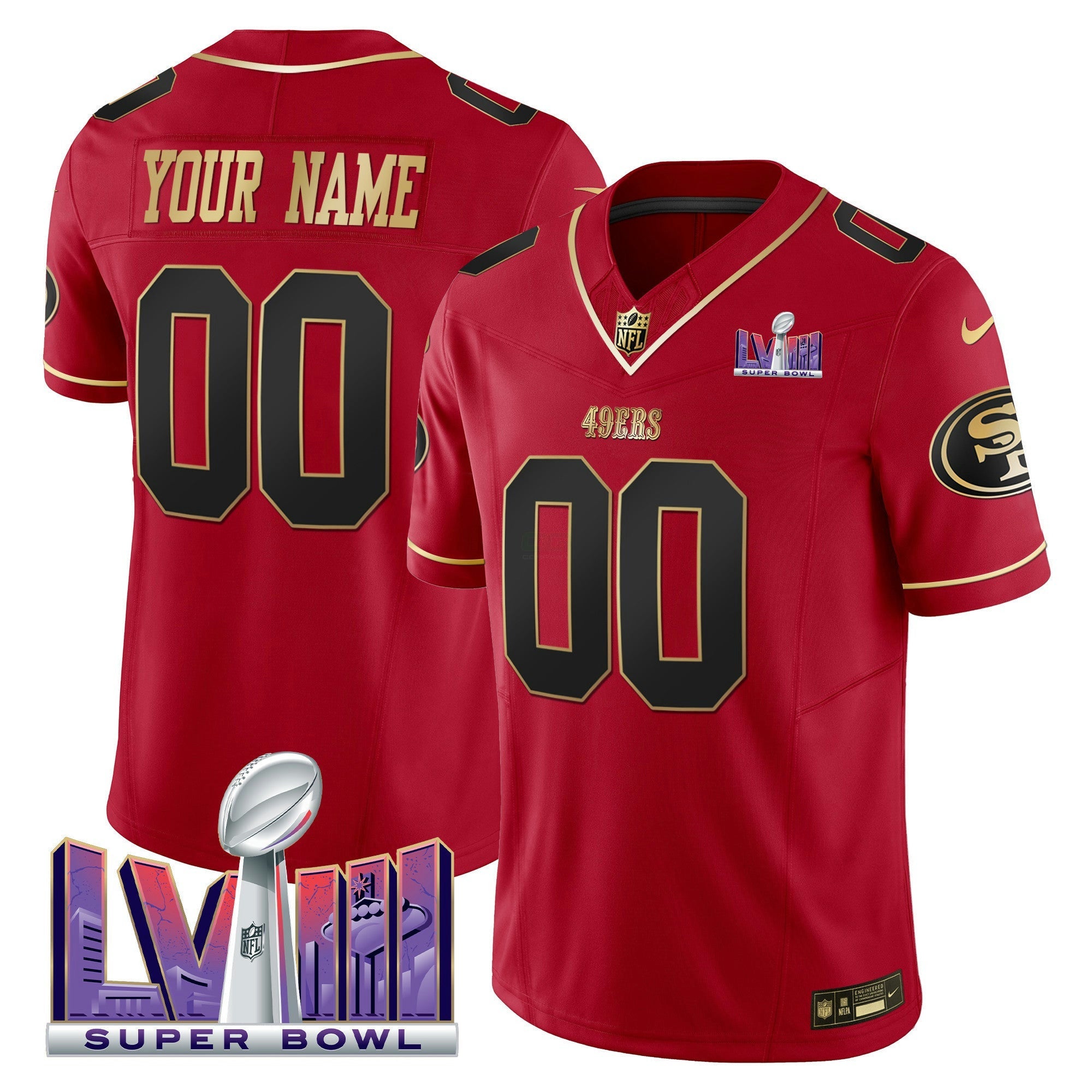 Camisa NFL Super Bowl LVIII Patch Vapor Jersey