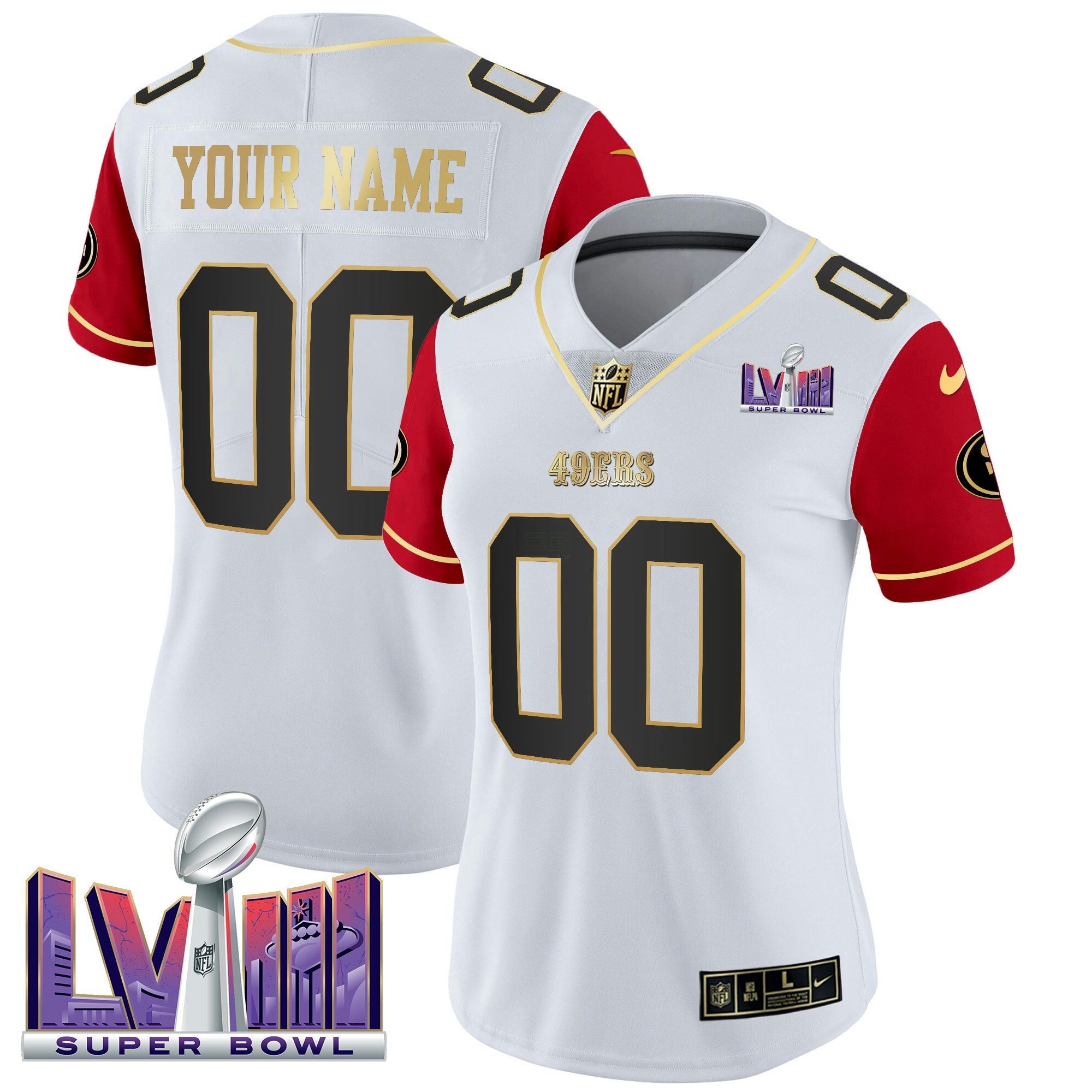 Camisa NFL Super Bowl LVIII Patch Vapor Jersey V2