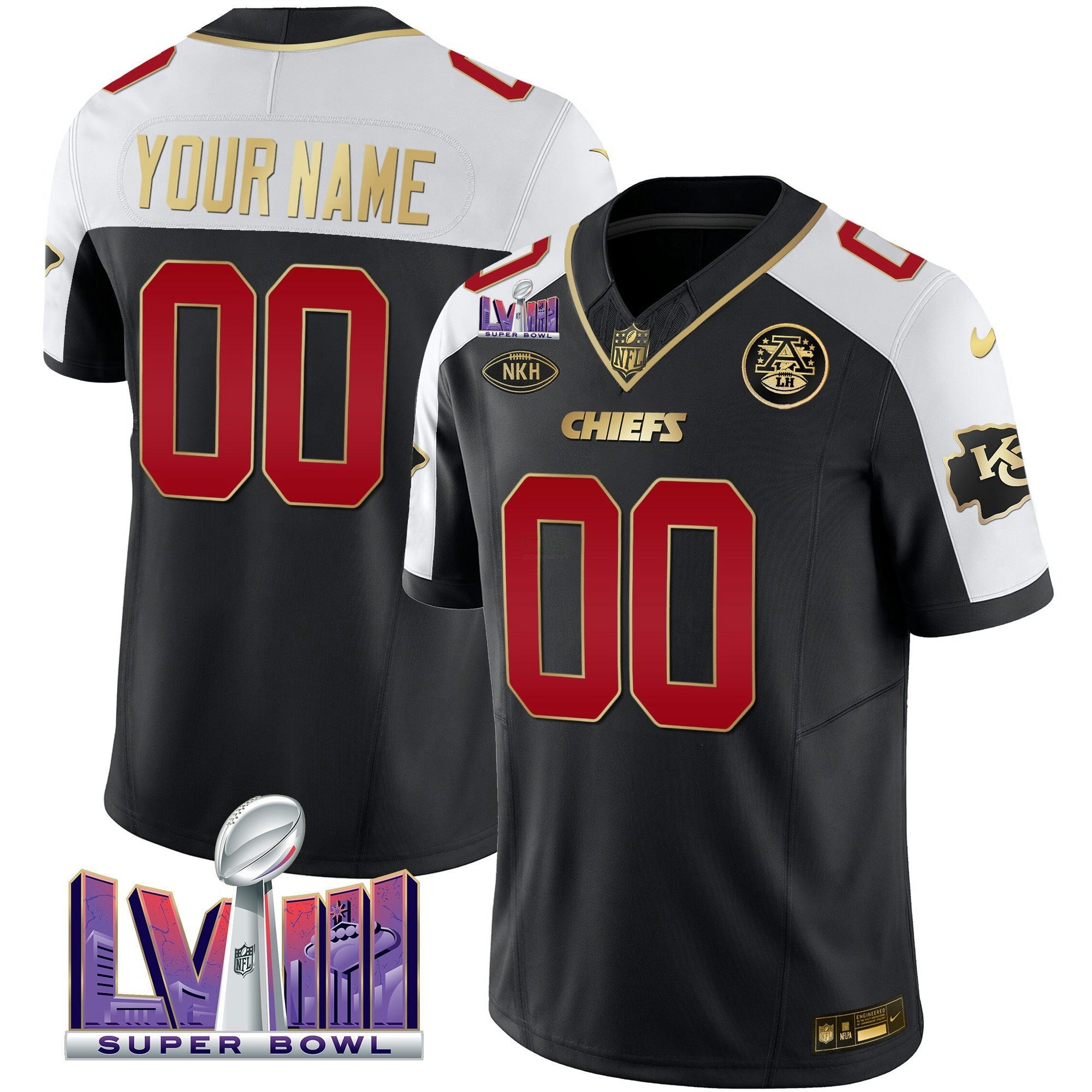 Camisa NFL Super Bowl LVIII Patch Vapor Jersey V2