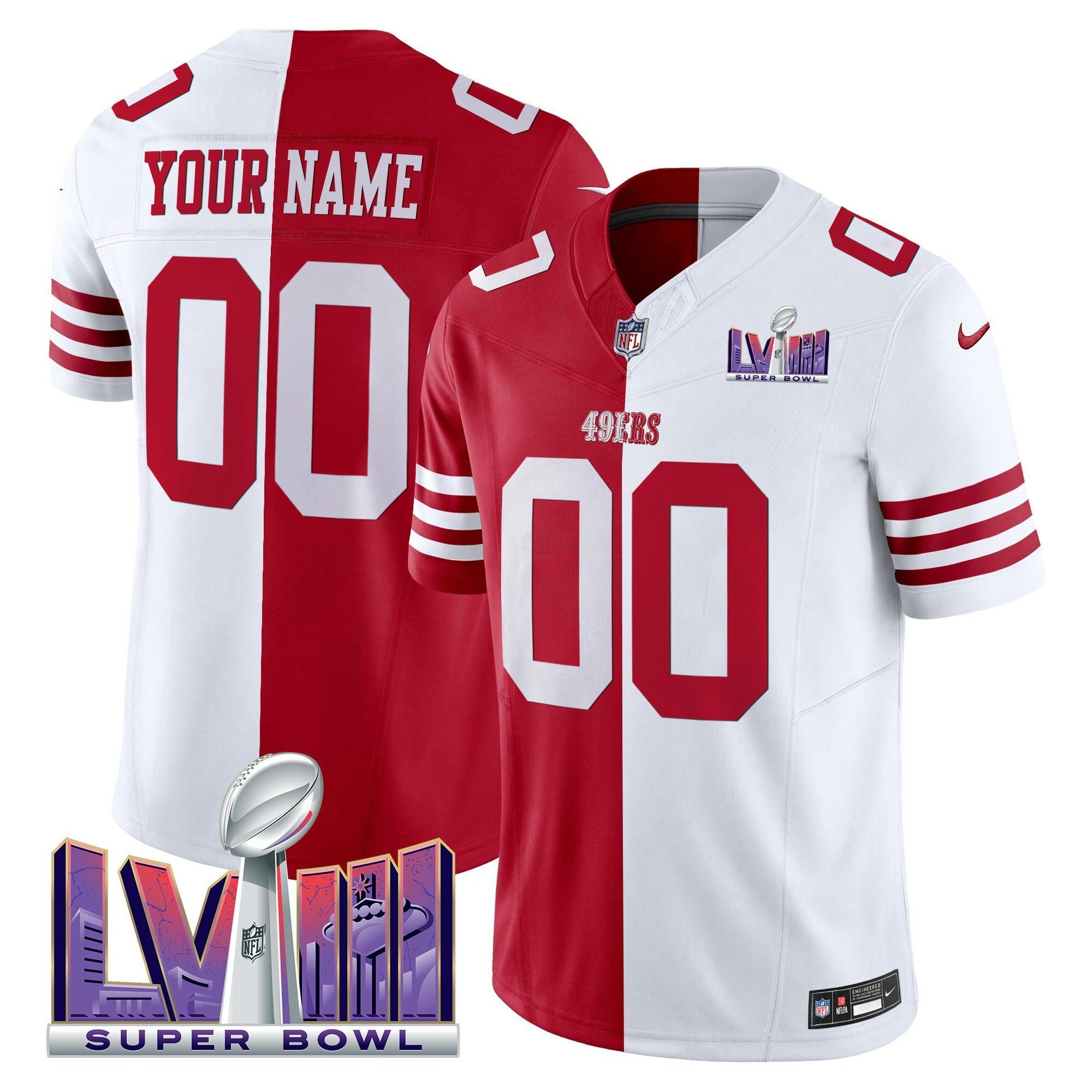 Camisa NFL Super Bowl LVIII Patch Vapor Jersey V2