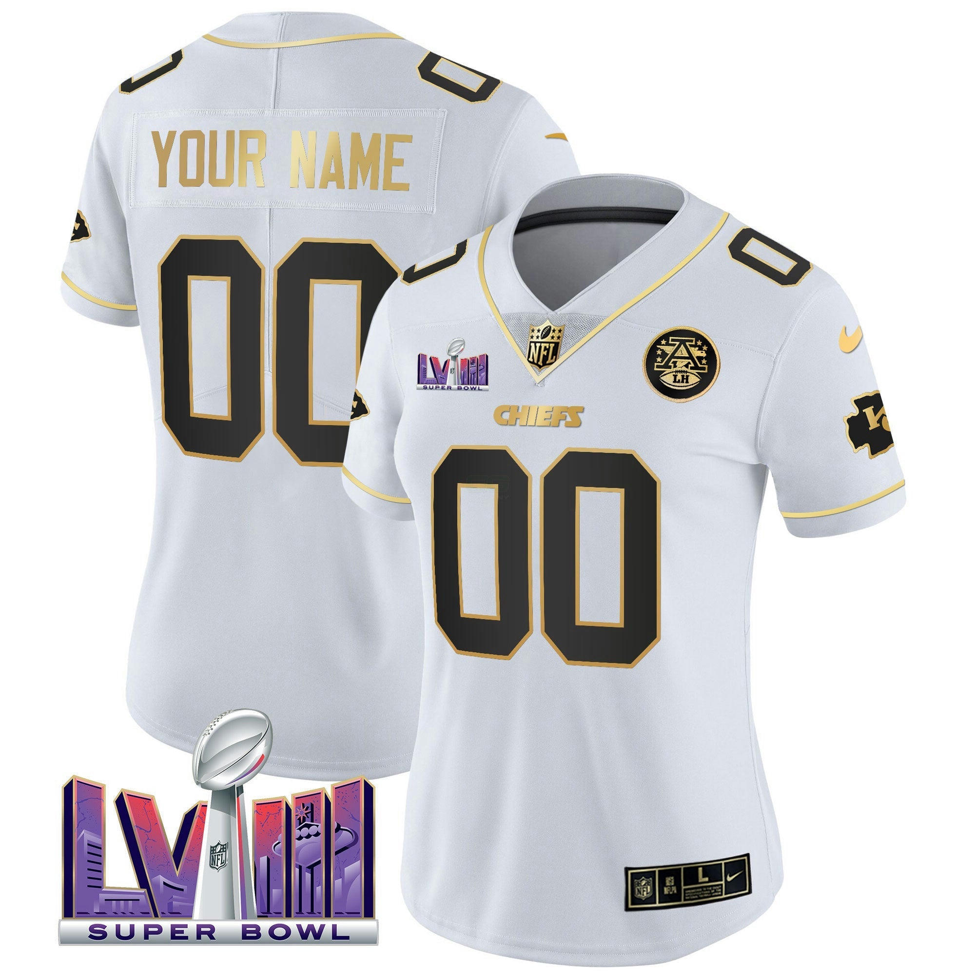 Camisa NFL Super Bowl LVIII Patch Vapor Jersey V4