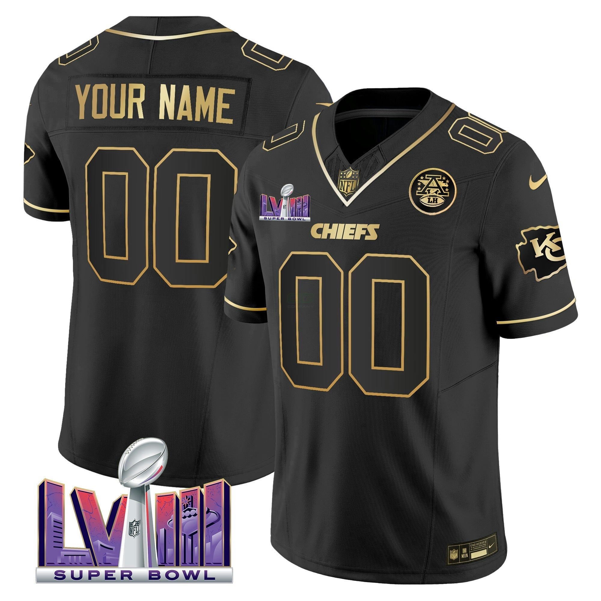 Camisa NFL Super Bowl LVIII Patch Vapor Jersey V4