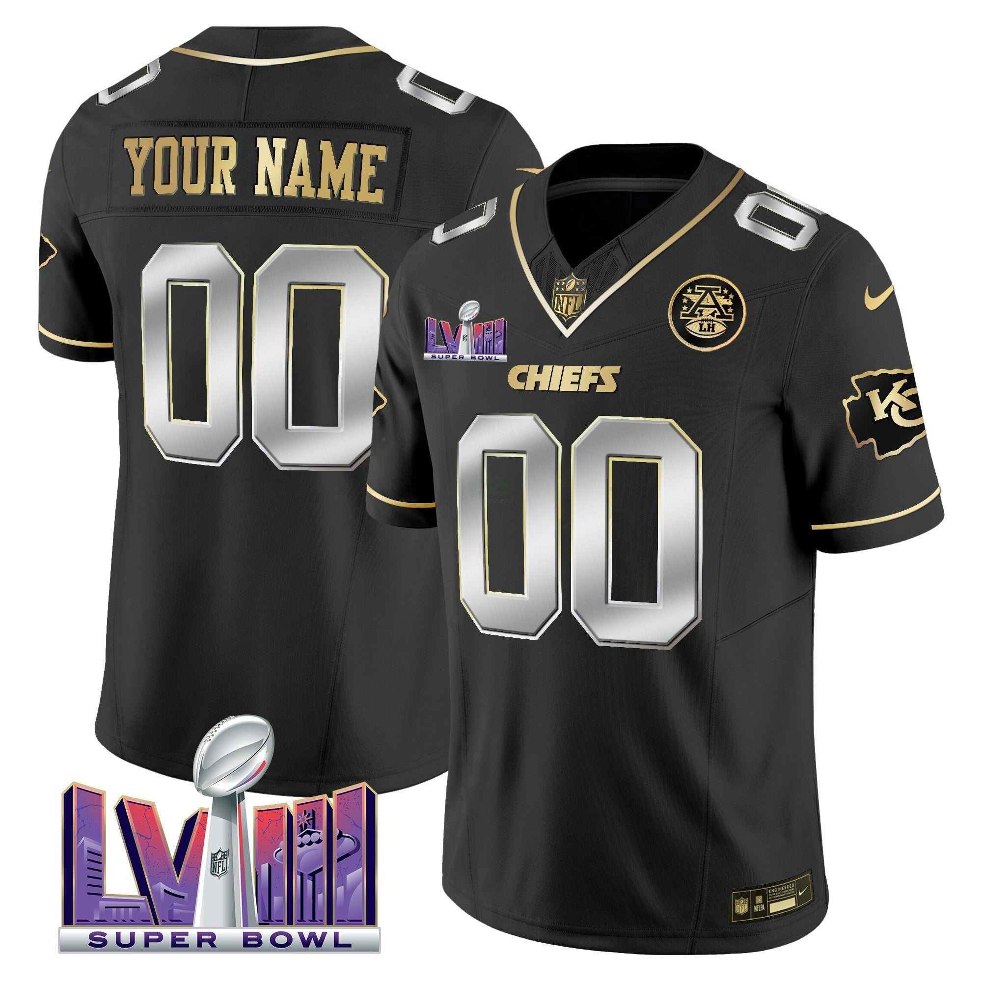 Camisa NFL Super Bowl LVIII Patch Vapor Jersey V4