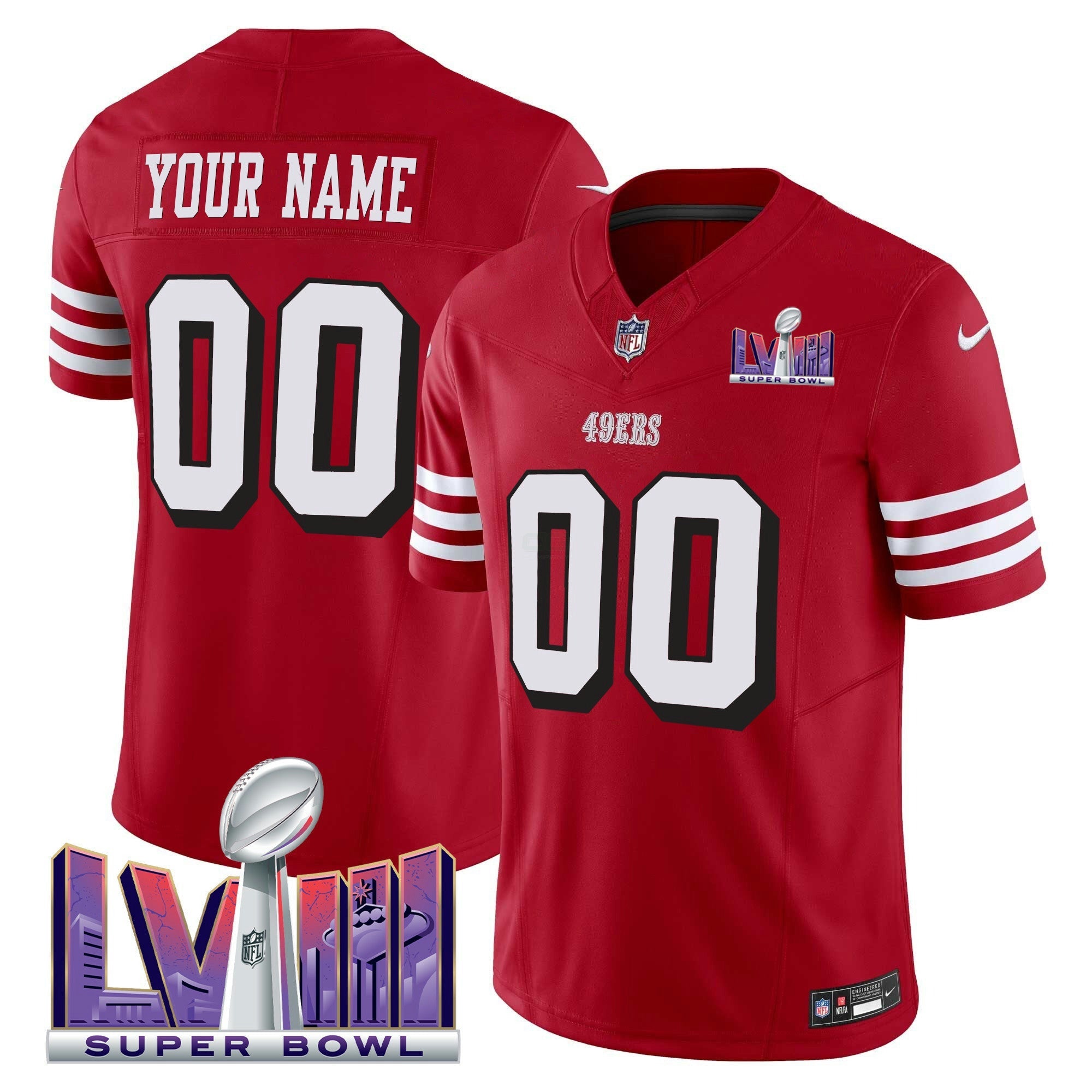 Camisa NFL Super Bowl LVIII Patch Vapor Limited Jersey V2