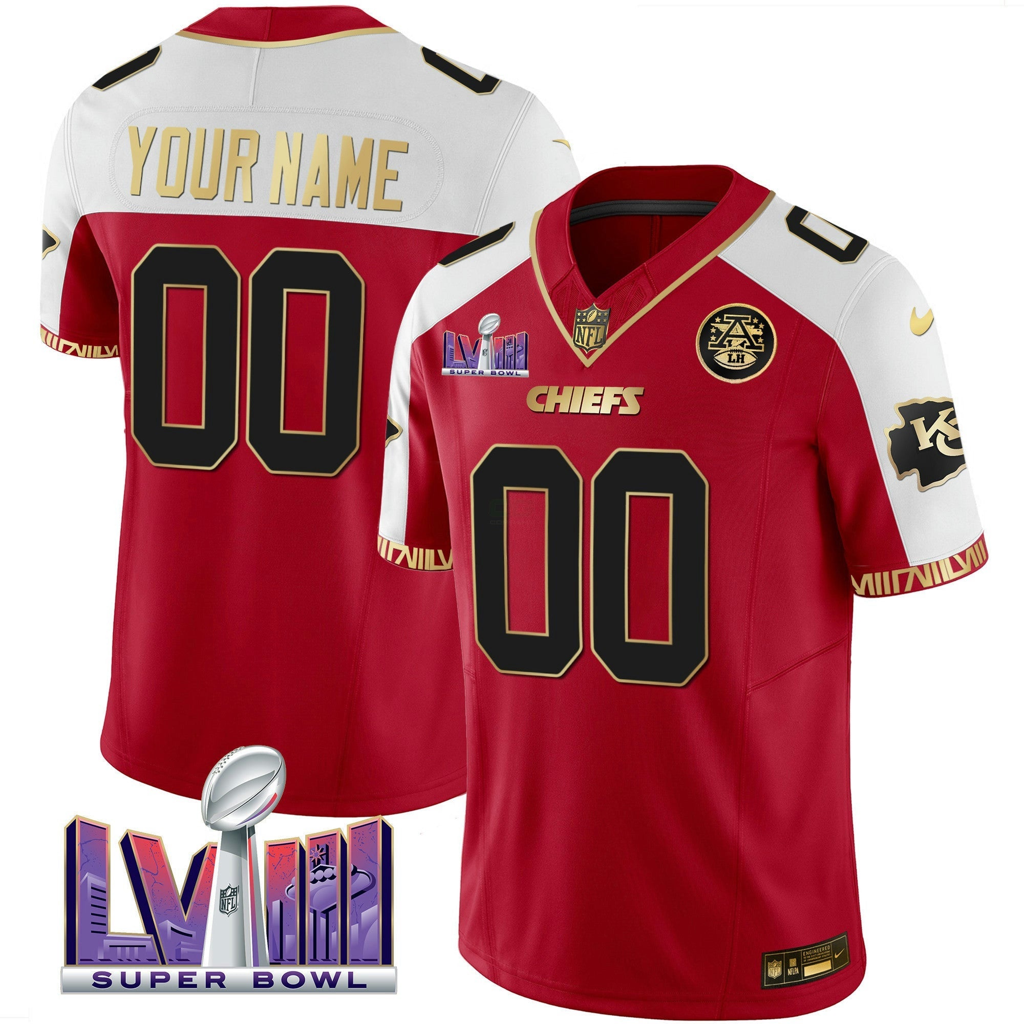 Camisa NFL Super Bowl LVIII Pattern Vapor Jersey V2