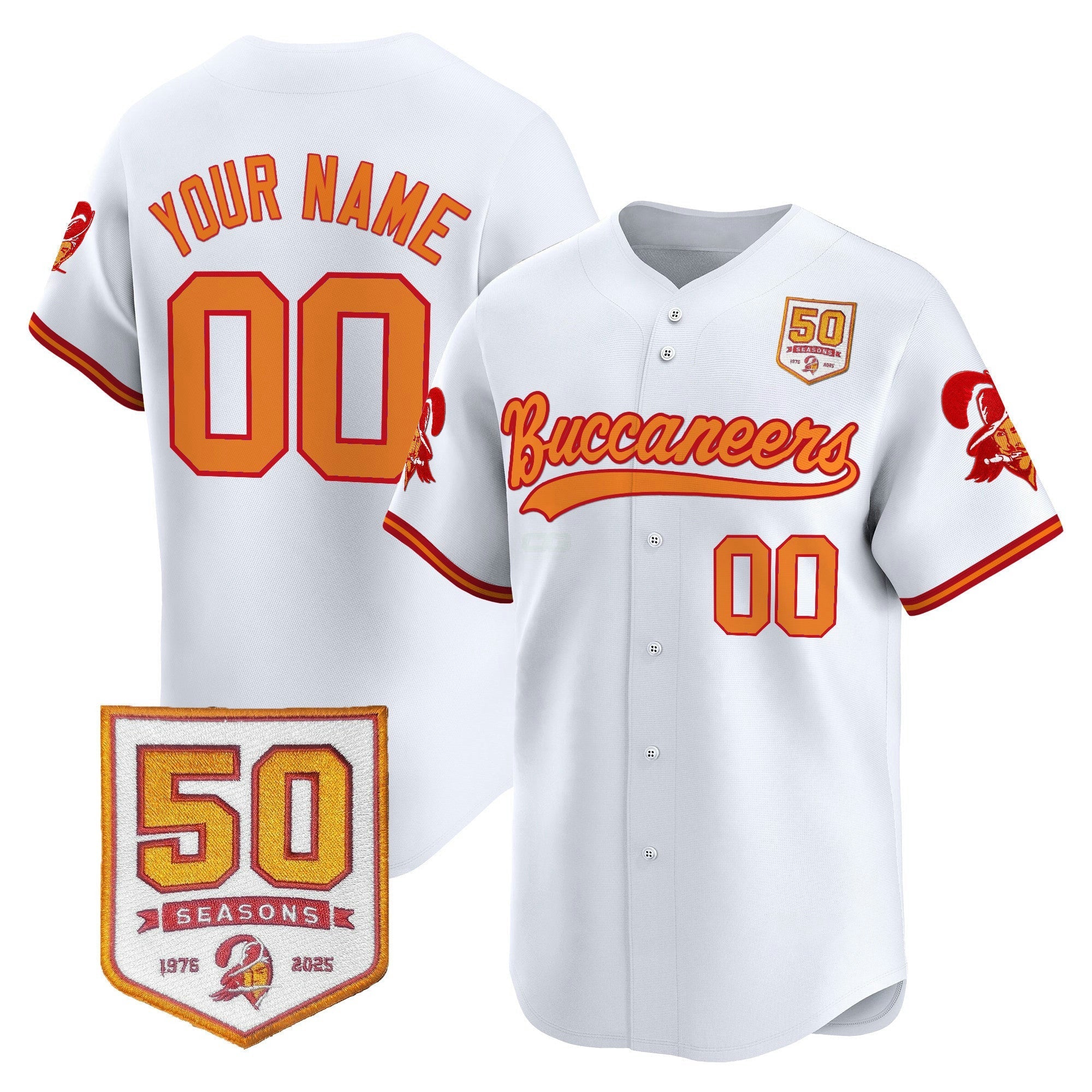 Camisa NFL Tampa Bay 50th Season Patch Vapor Jersey