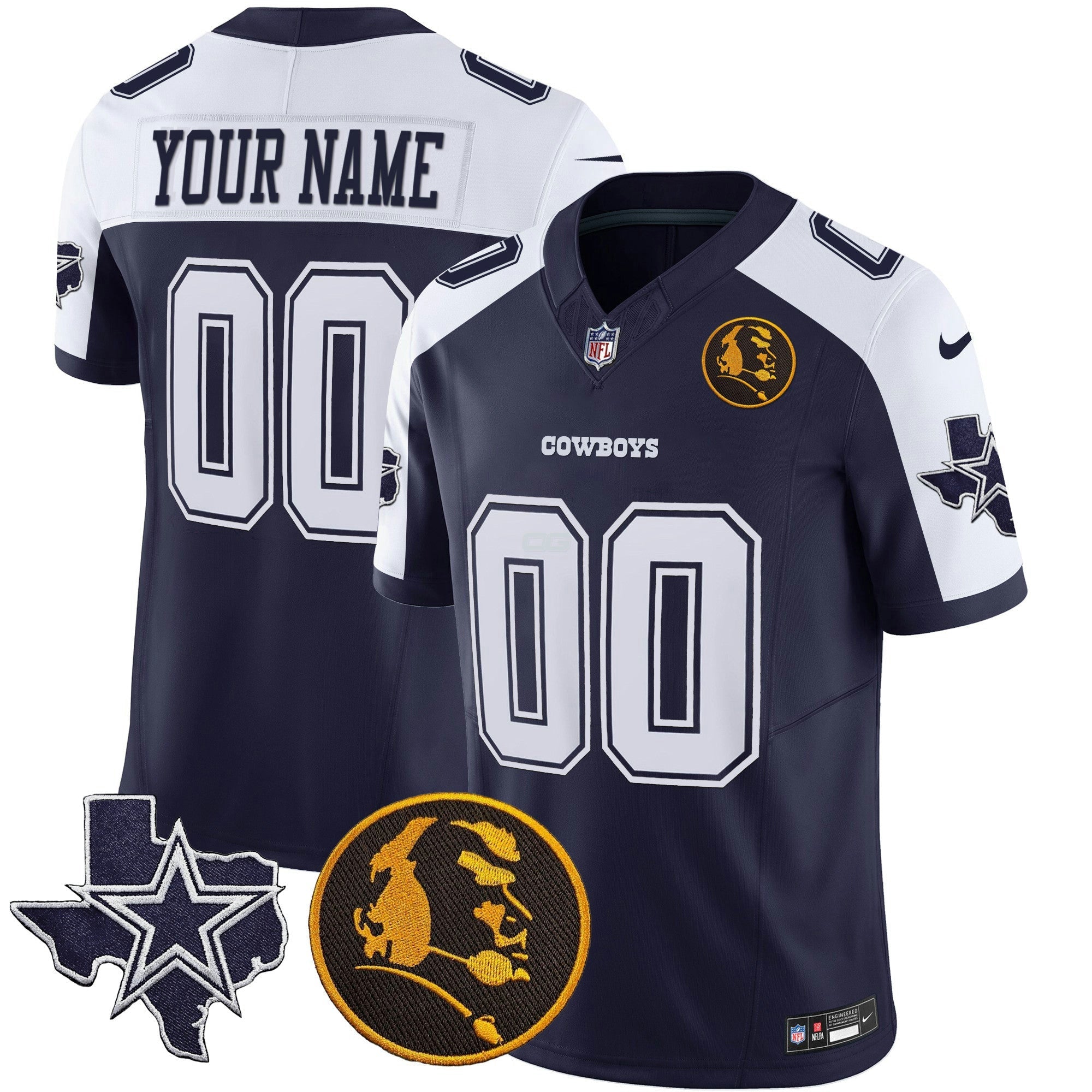 Camisa NFL Texas & John Madden Patch Vapor Limited Jersey