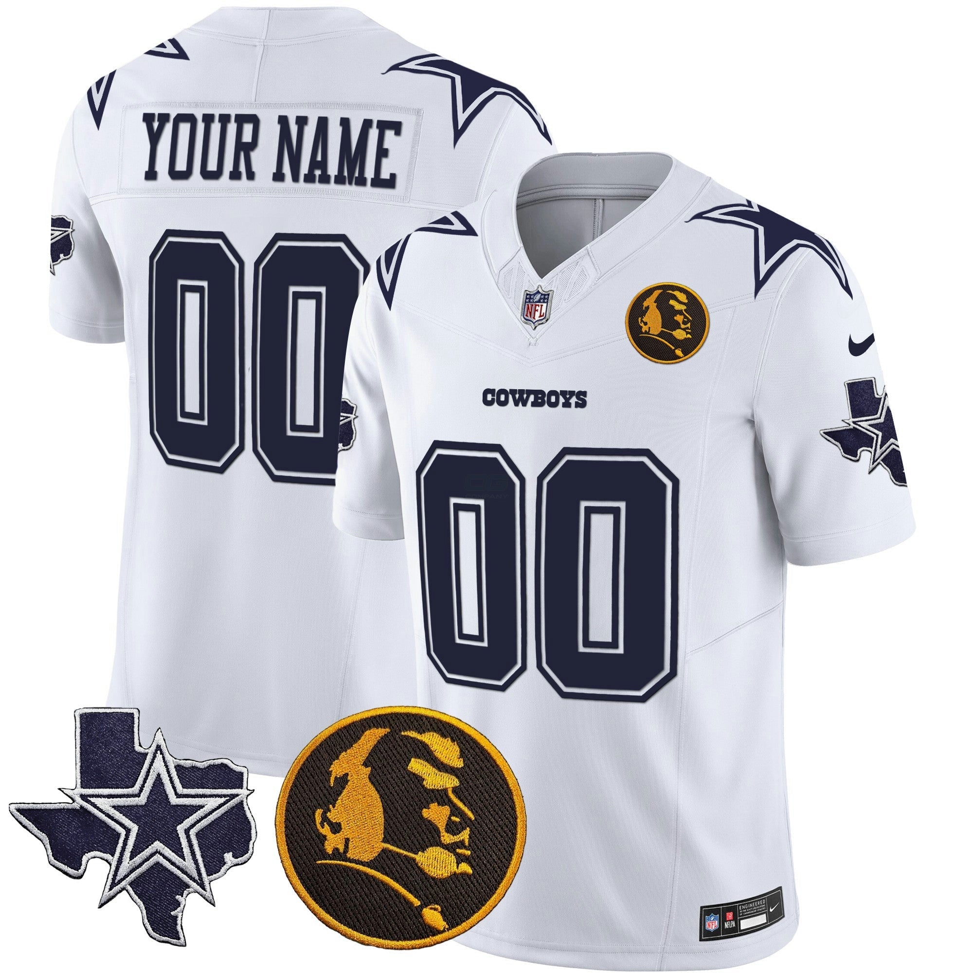 Camisa NFL Texas & John Madden Patch Vapor Limited Jersey