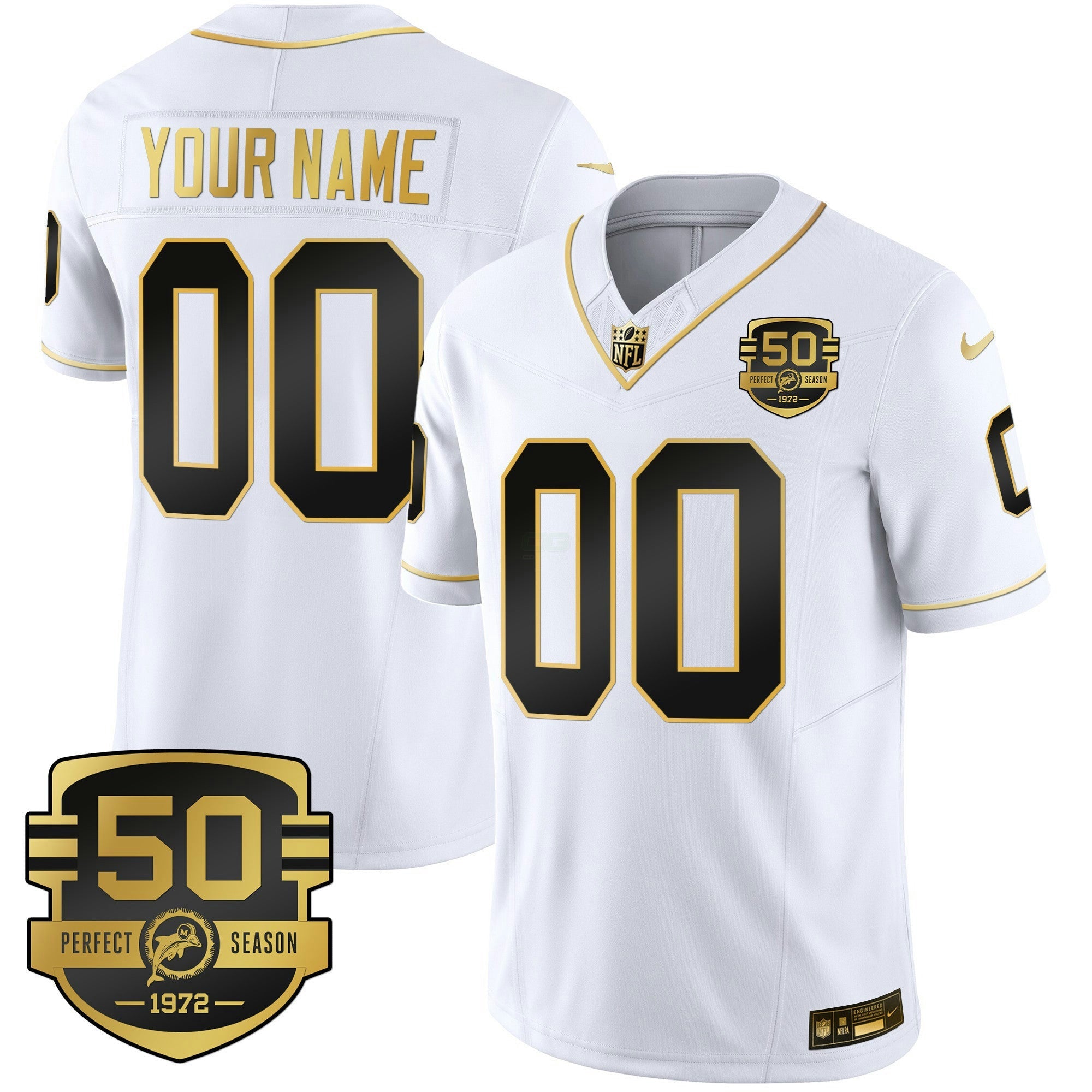 Camisa NFL Throwback Dourada Vapor Jersey