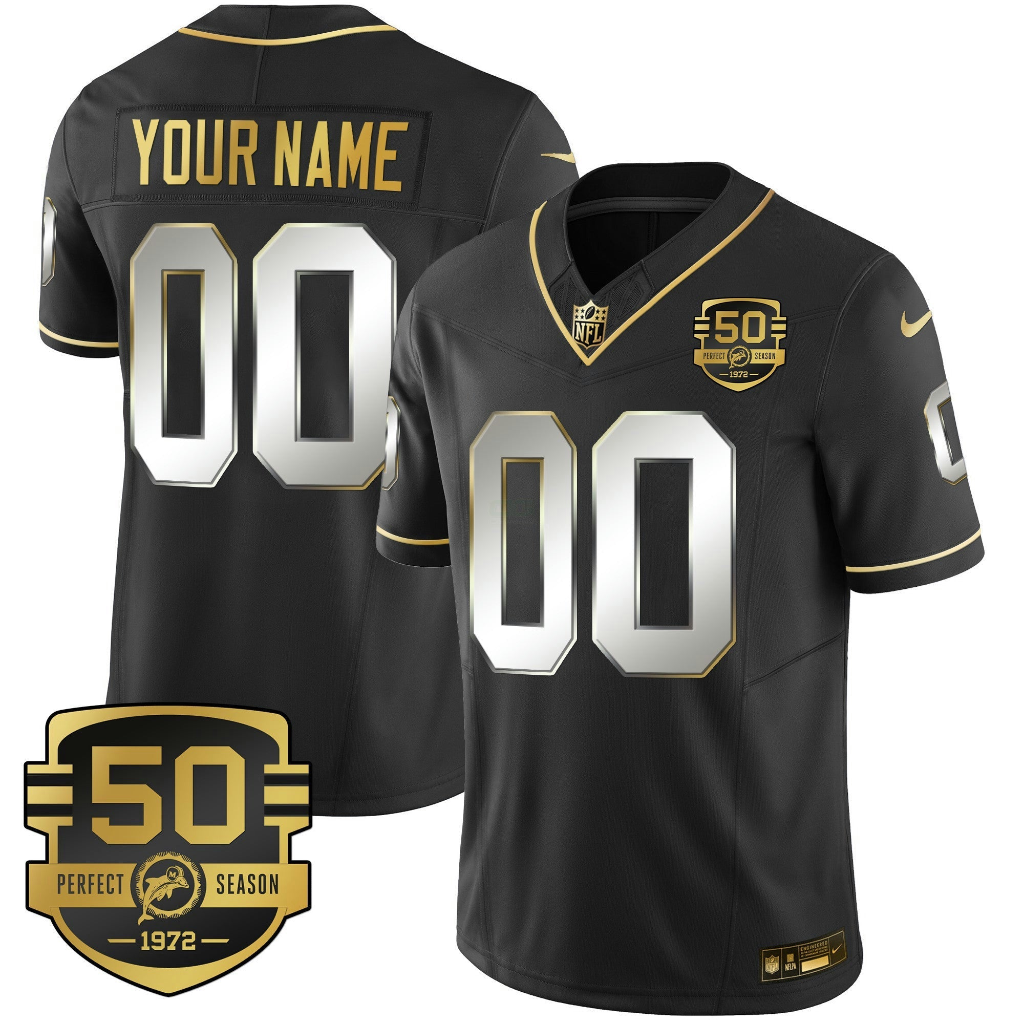 Camisa NFL Throwback Dourada Vapor Jersey