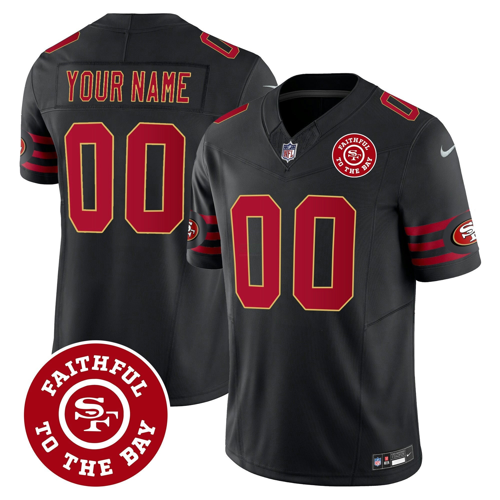 Camisa NFL Throwback Faithful To The Bay Patch Vapor Limited Jersey
