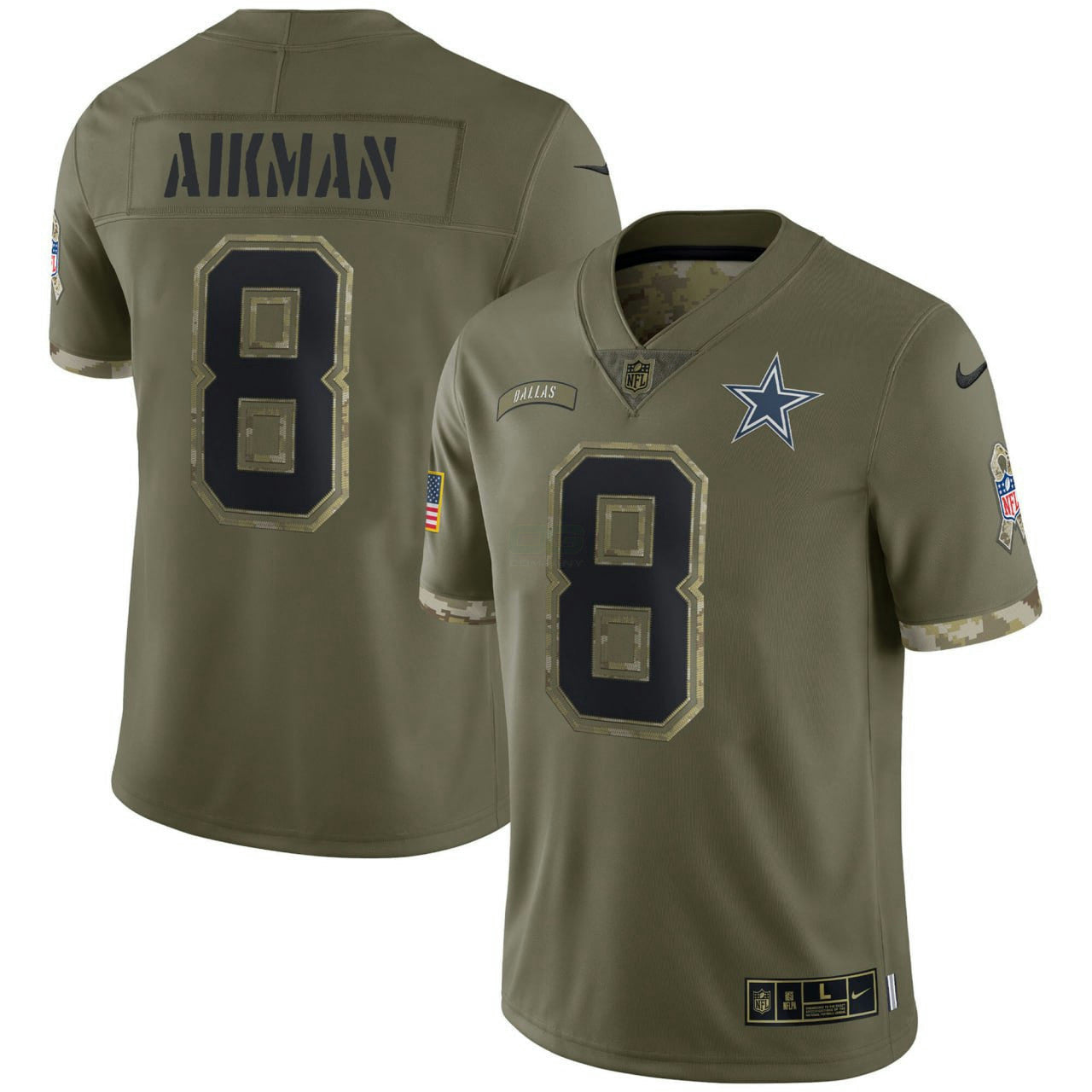 Camisa NFL Troy Aikman Dallas Salute To Service Jersey - Salute To Service