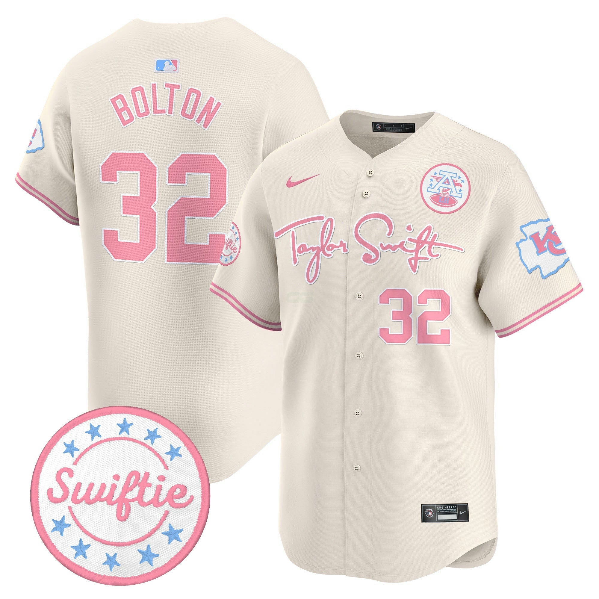 Camisa NFL Unisex Taylor Swift Bubblegum Pink Vapor Premier Limited Jersey