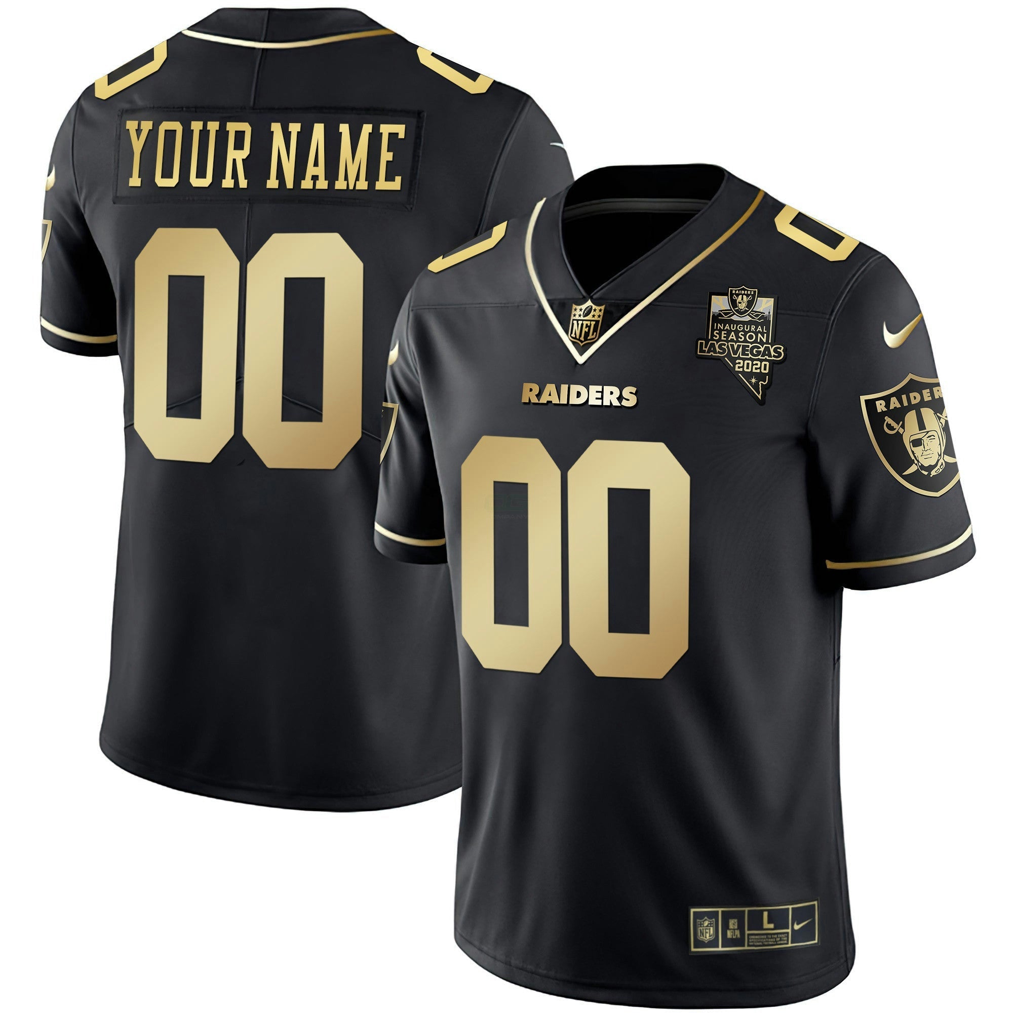 Camisa NFL Vapor Dourada Custom Name and Number