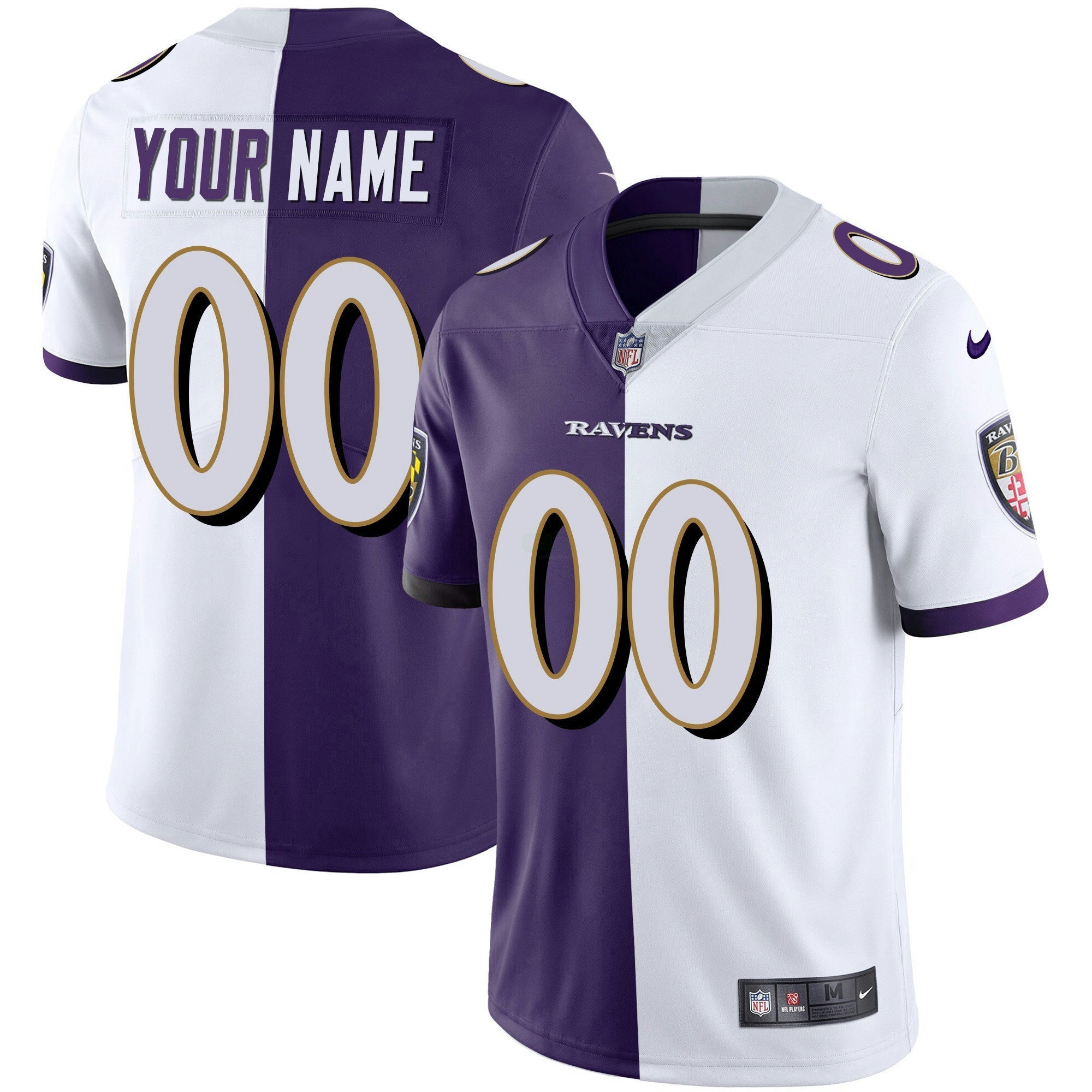 Camisa NFL Vapor Dourada Custom Name and Number