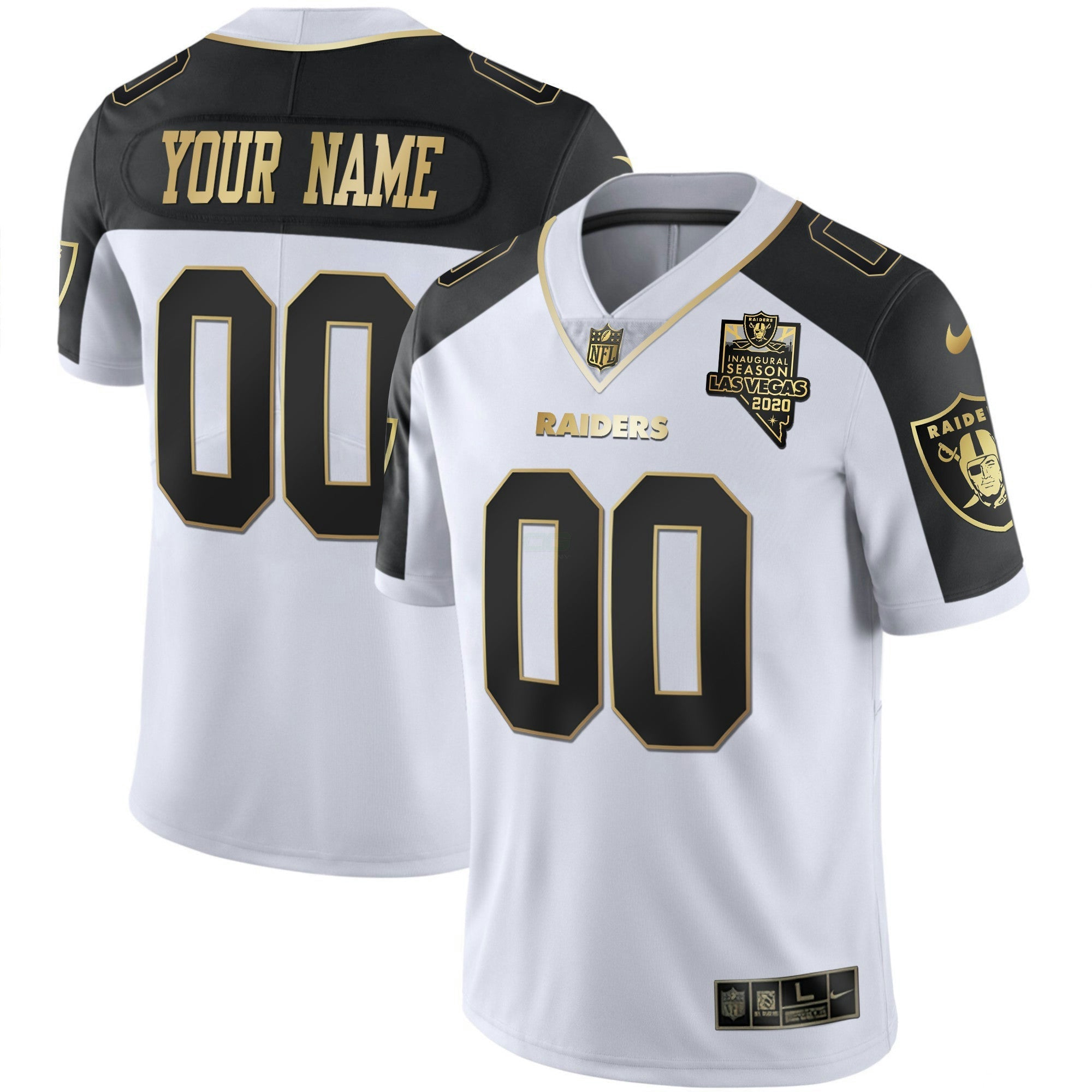 Camisa NFL Vapor Dourada Custom Name and Number