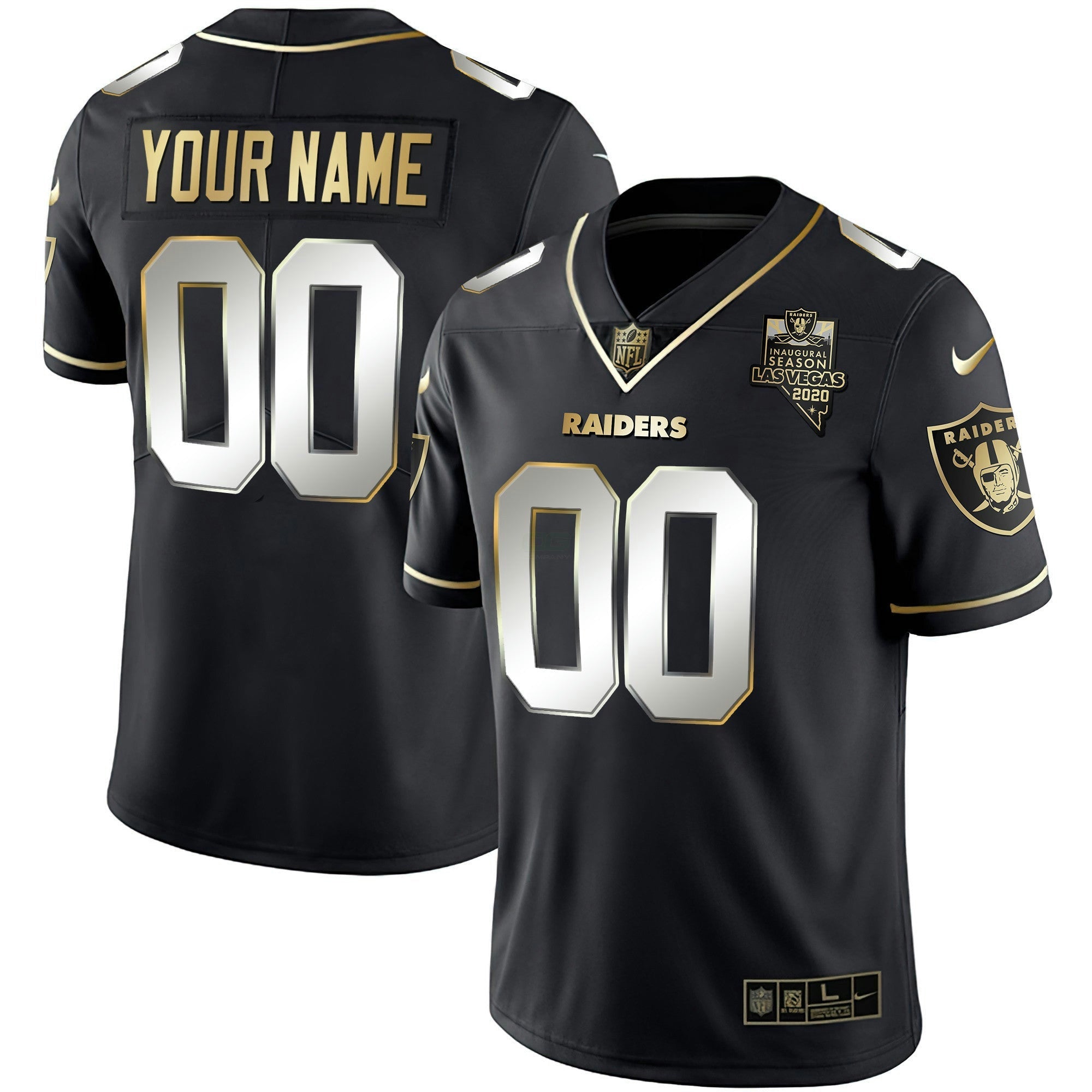 Camisa NFL Vapor Dourada Custom Name and Number