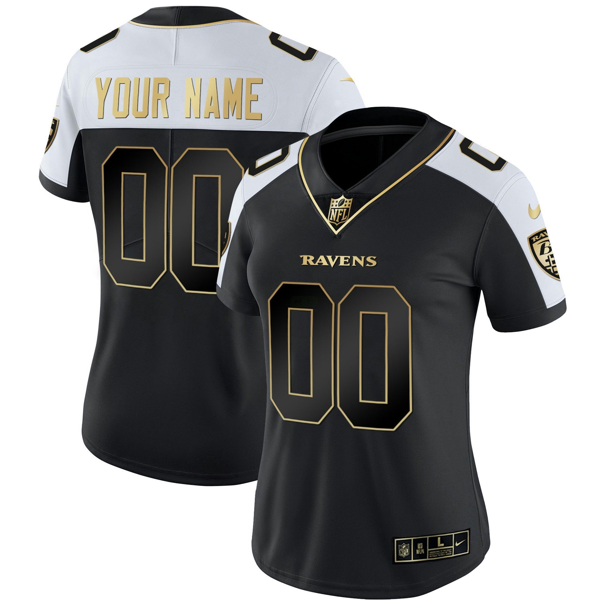Camisa NFL Vapor Dourada Custom Name and Number
