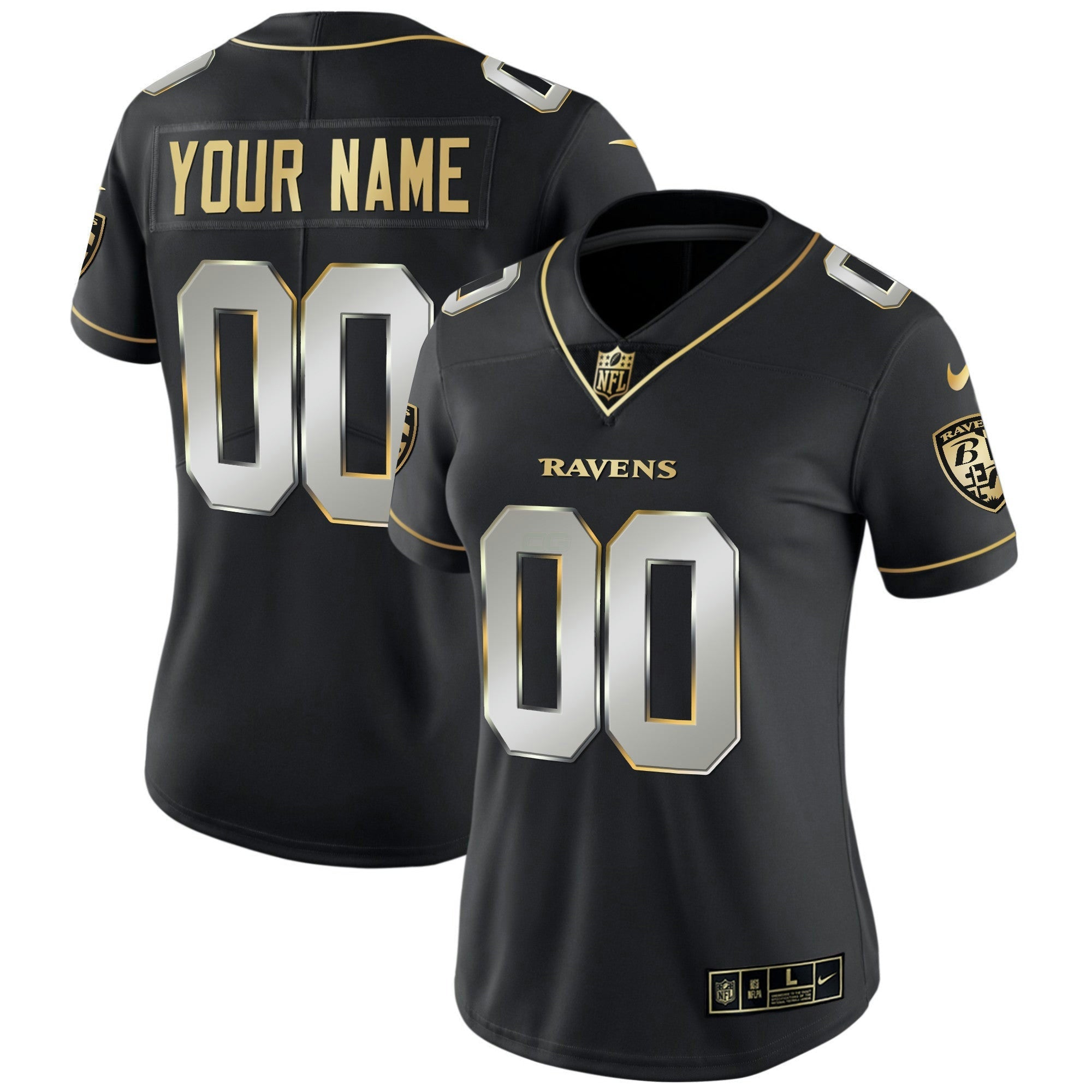 Camisa NFL Vapor Dourada Custom Name and Number